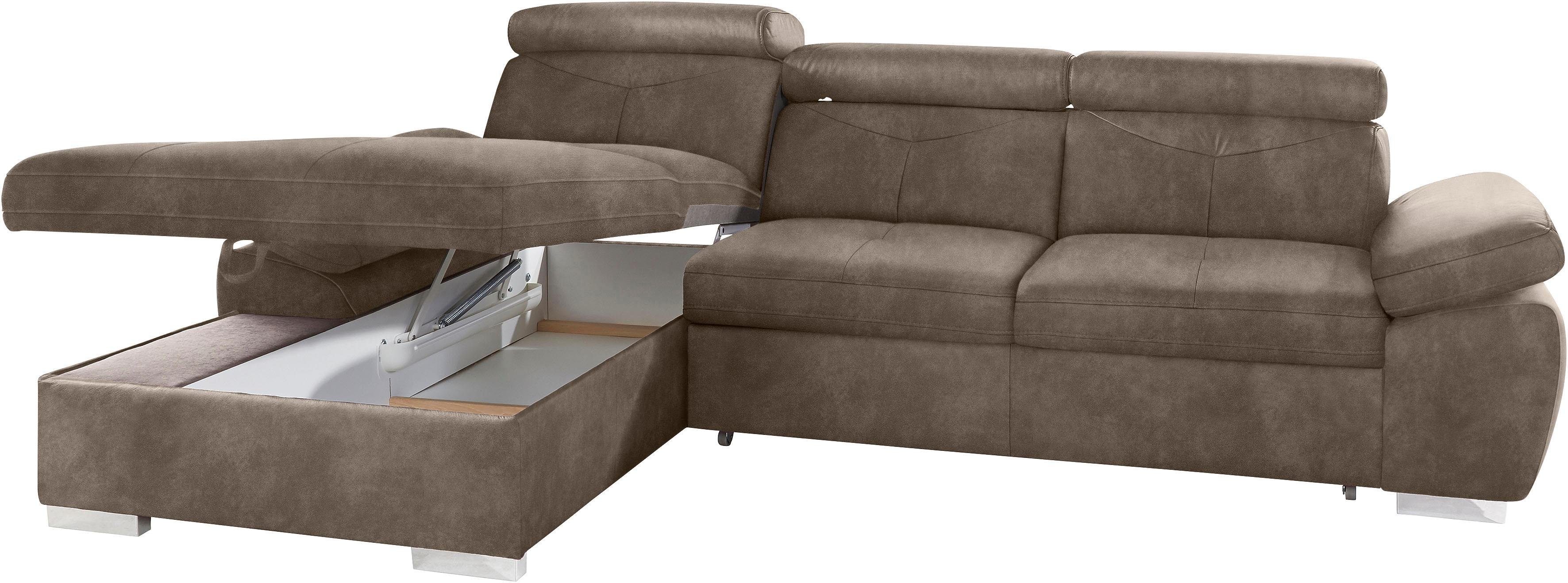 exxpo - sofa fashion Hoekbank Spring, super comfortabel, met armleuning- en hoofdeindefunctie, OTTOs Choice