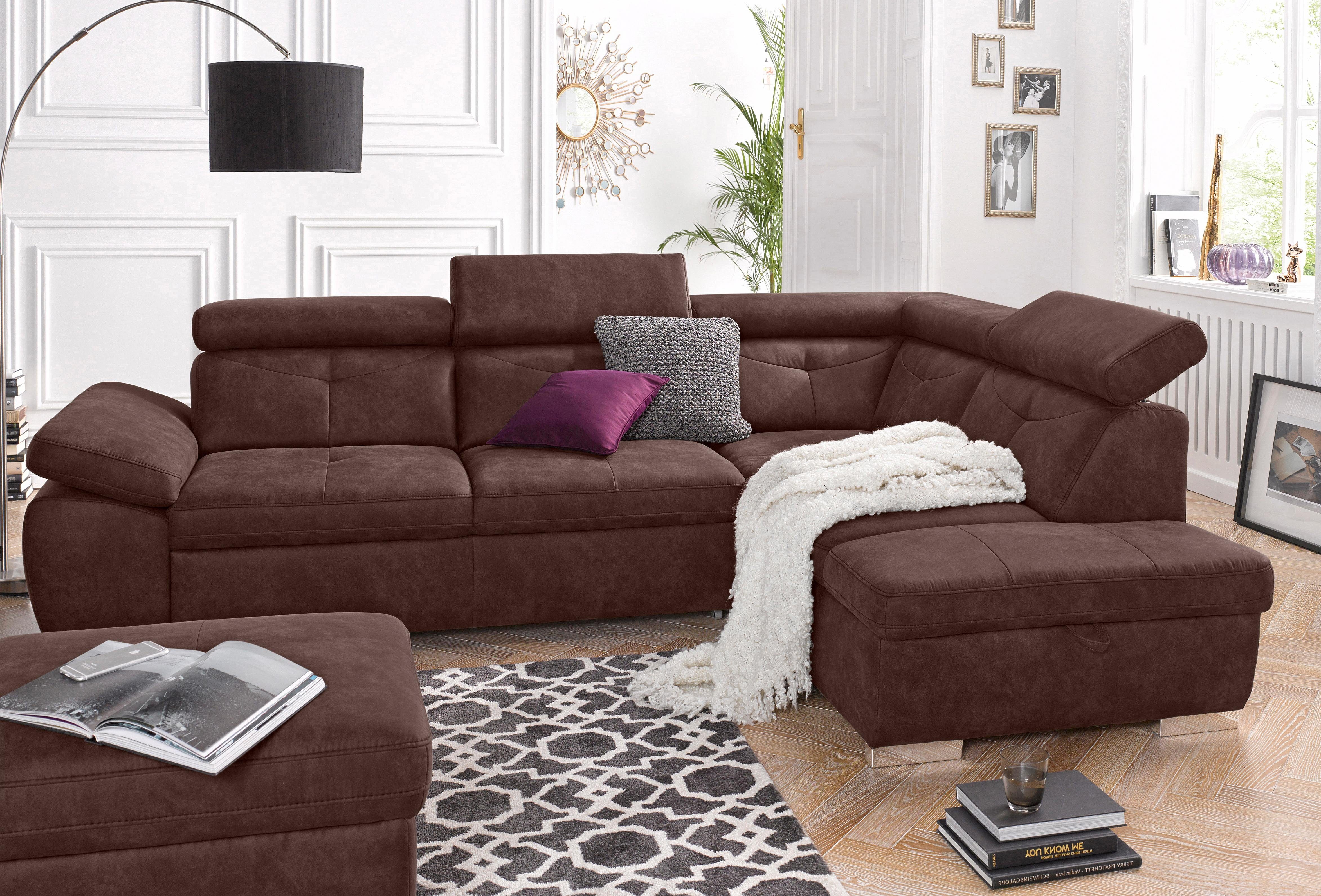 Exxpo - sofa fashion Hoekbank Spring, super comfortabel en comfortabel met arm- en hoofdsteunfunctie