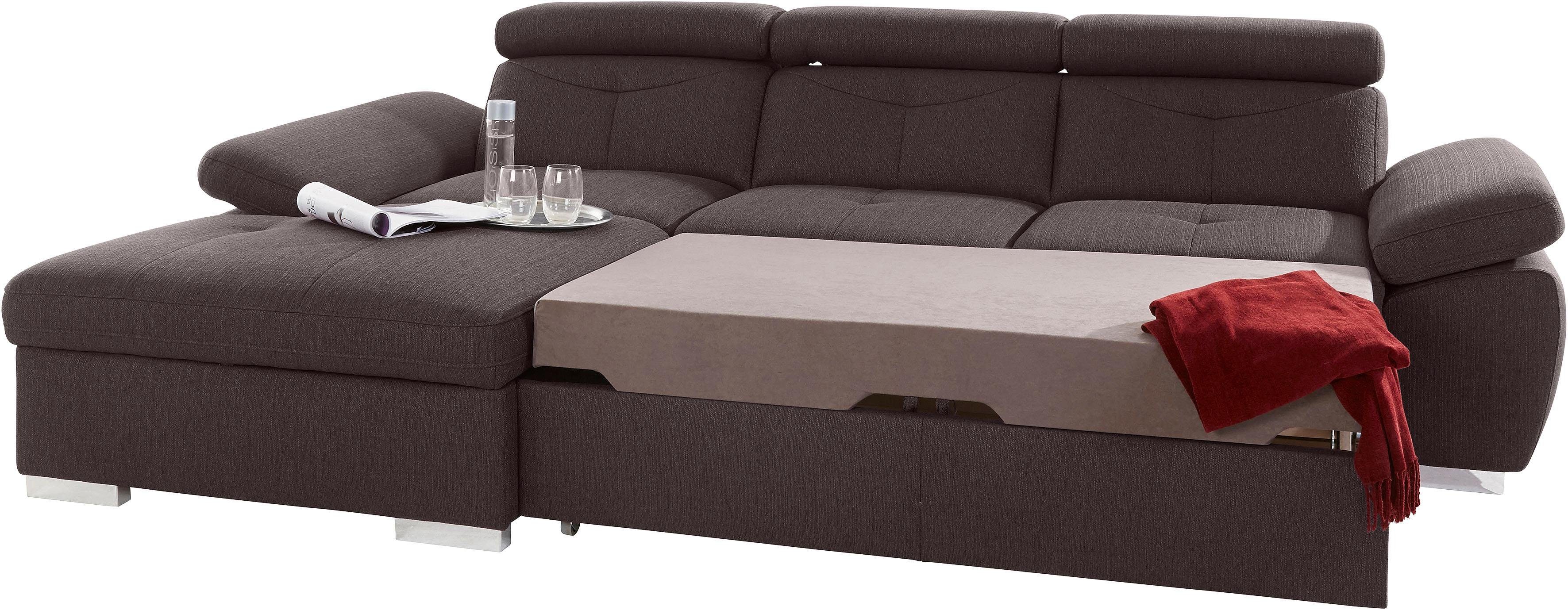 exxpo - sofa fashion Hoekbank Spring, super comfortabel, met armleuning- en hoofdeindefunctie, OTTOs Choice