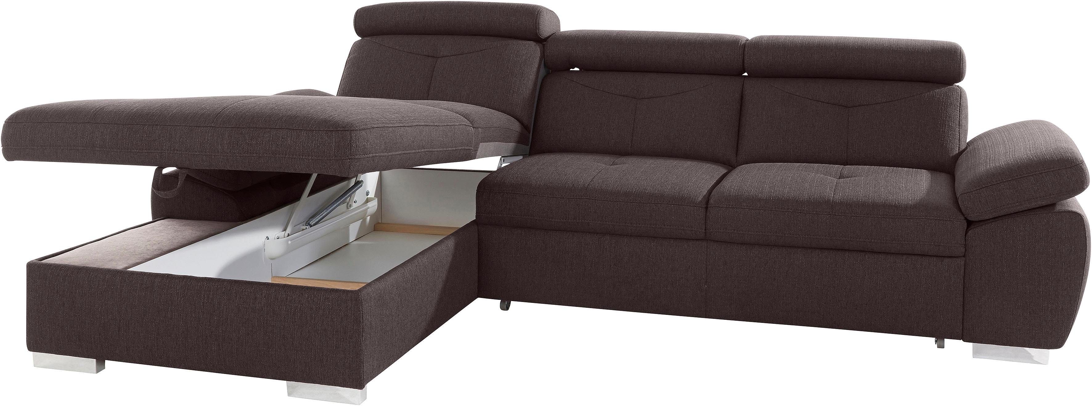 exxpo - sofa fashion Hoekbank Spring, super comfortabel, met armleuning- en hoofdeindefunctie, OTTOs Choice