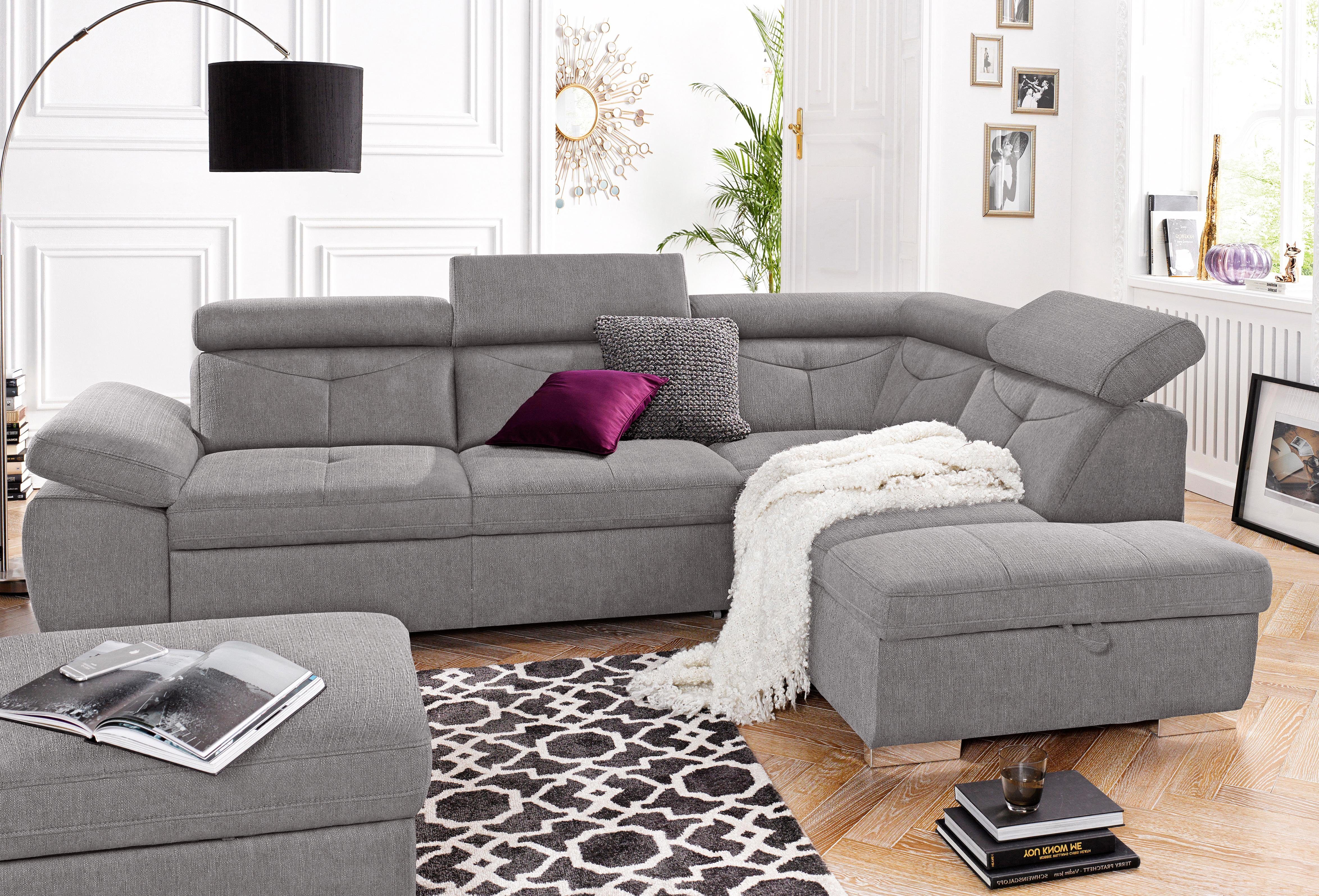 Exxpo - sofa fashion Hoekbank Spring, super comfortabel en comfortabel met arm- en hoofdsteunfunctie