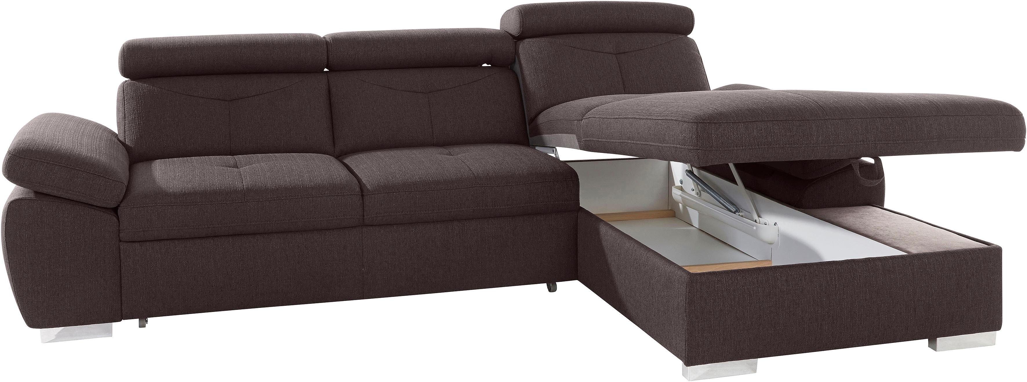 exxpo - sofa fashion Hoekbank Spring, super comfortabel, met armleuning- en hoofdeindefunctie, OTTOs Choice