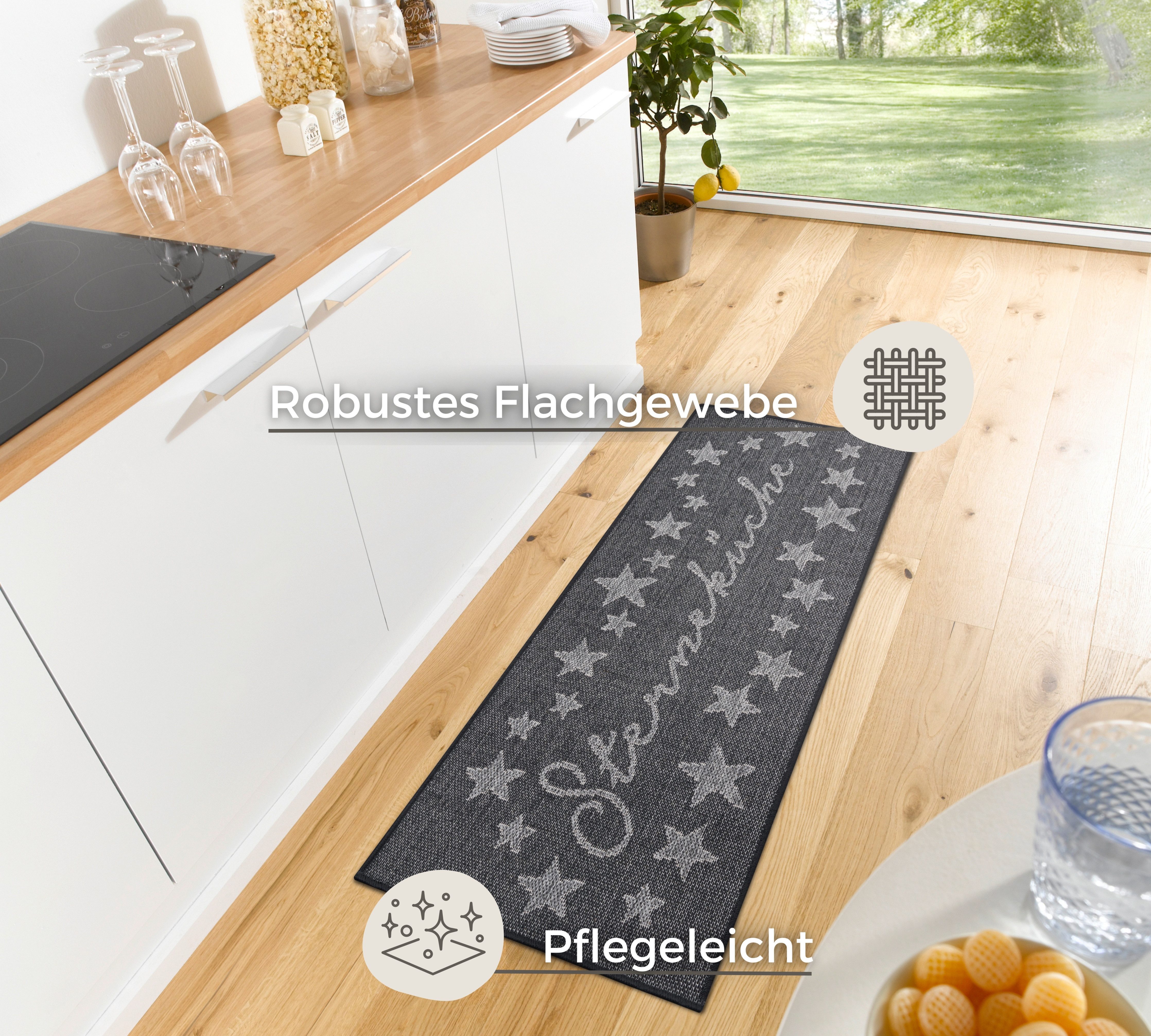 HANSE Home Keukenloper Topkeuken Loper, antislip, keukenkleed, keuken, vloerkleed, gemakkelijk in onderhoud, hal