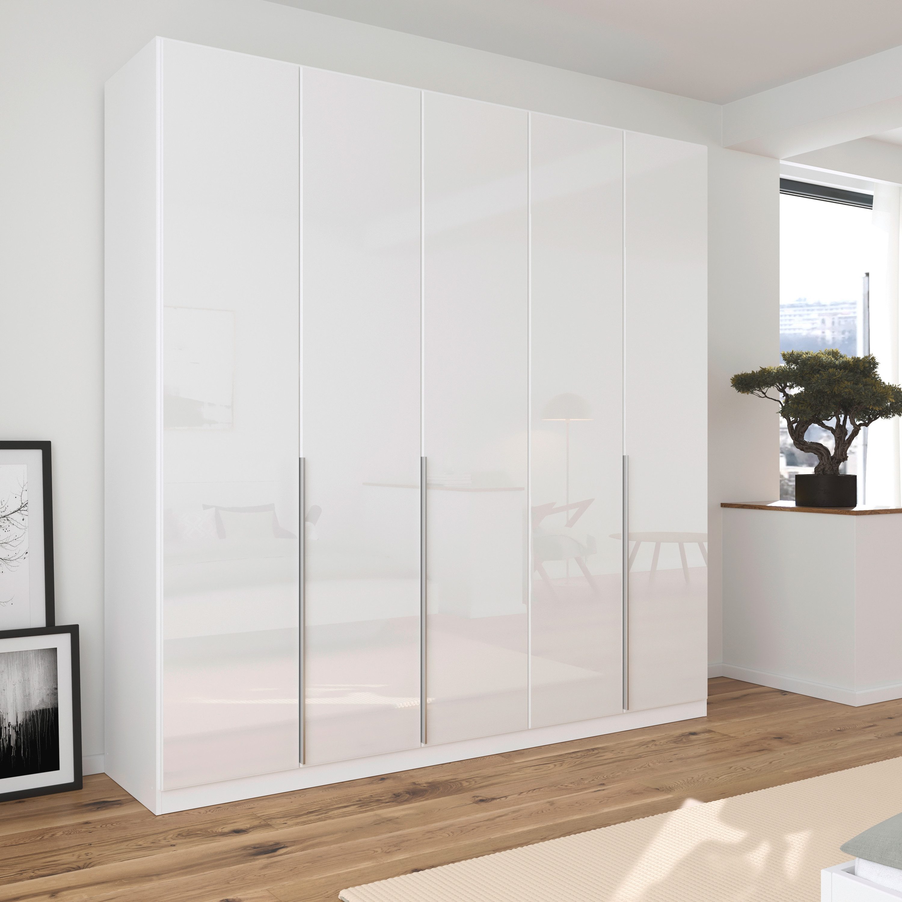 rauch Draaideurkast Kledingkasten kast garderobe AGORDO met glazen front doordachte binnenuitrusting, in 6 breedtes en 2 hoogtes made in germany