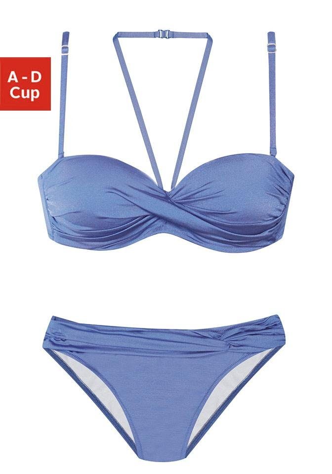 Lascana Beugelbikini in bandeaumodel met bandjes die op verschillende manieren te dragen zijn