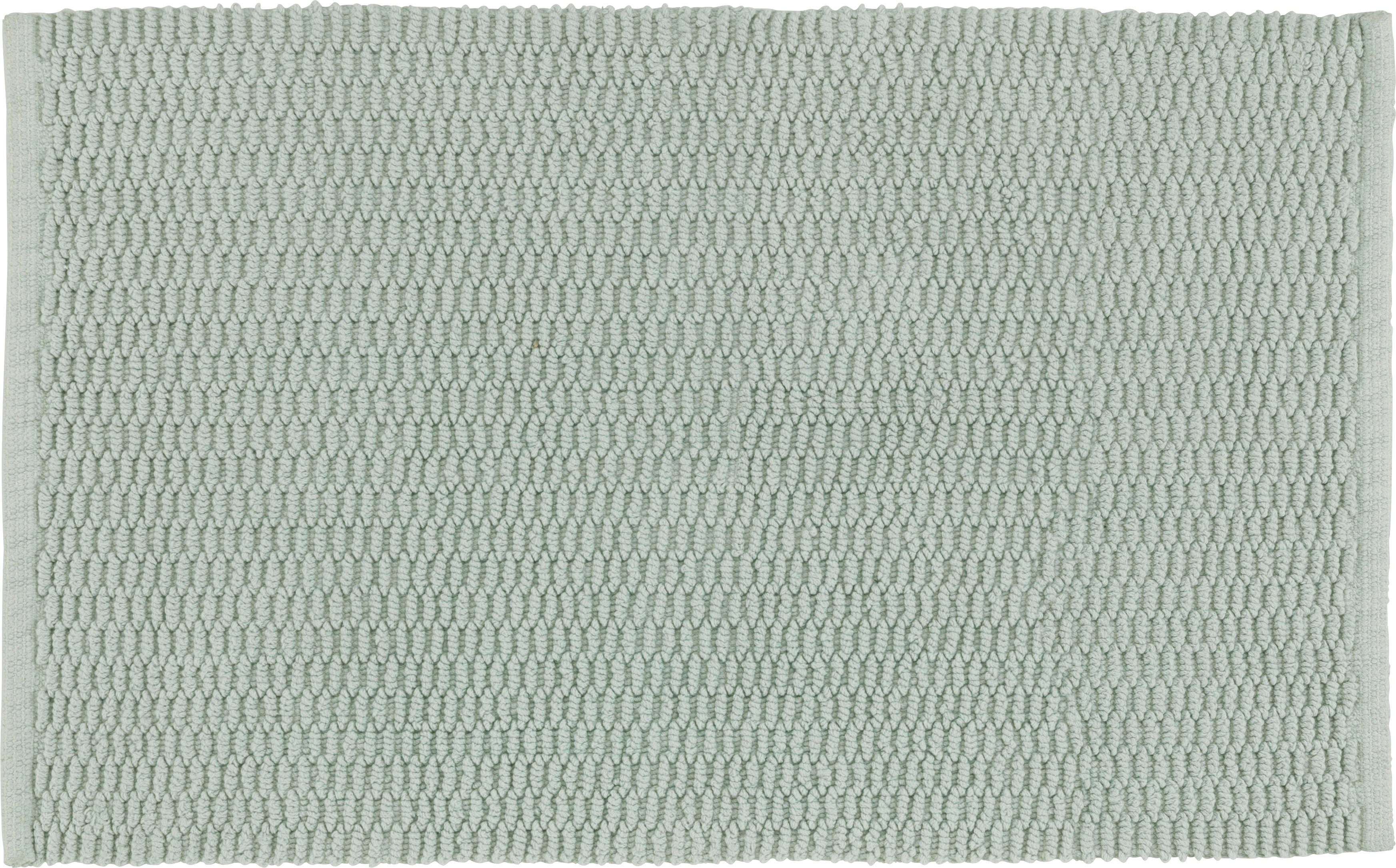 Wenko badmat Mona, badmat met trendy oppervlaktestructuur, wasbaar, 100% katoen