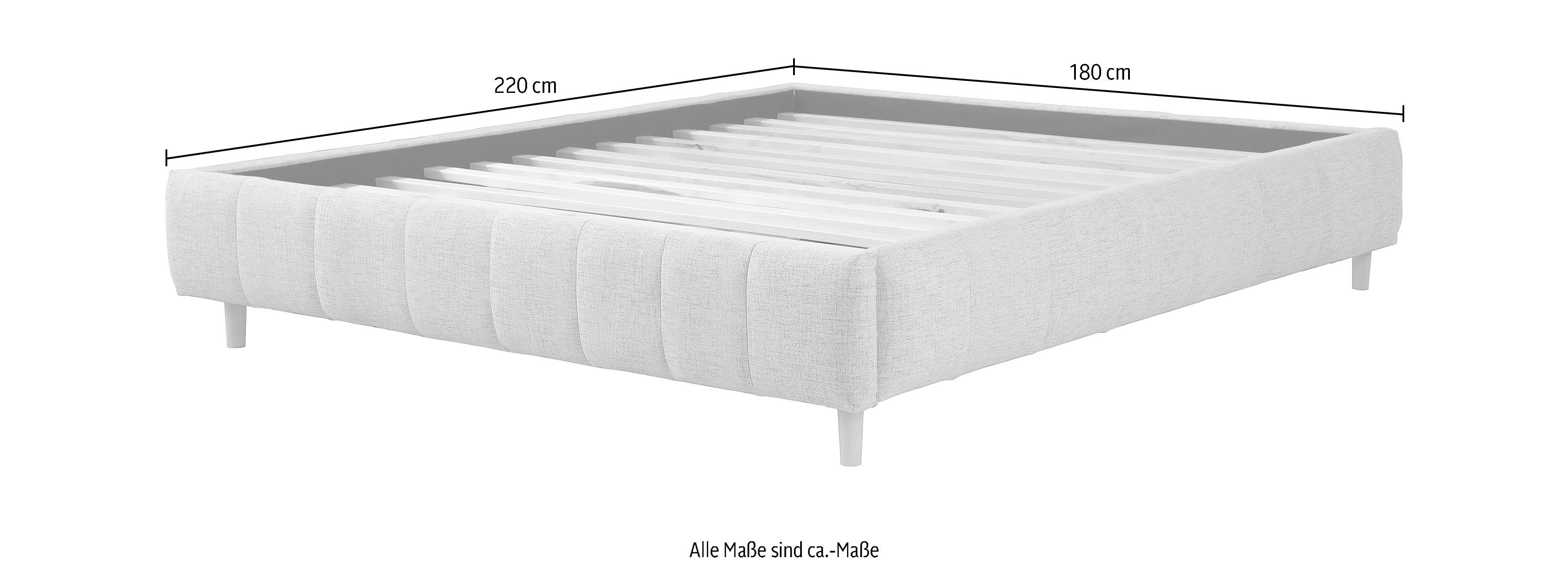 andas Gestoffeerd bed Tarje in 5 breedten, ook in extra lang 220 cm, incl. lattenrol