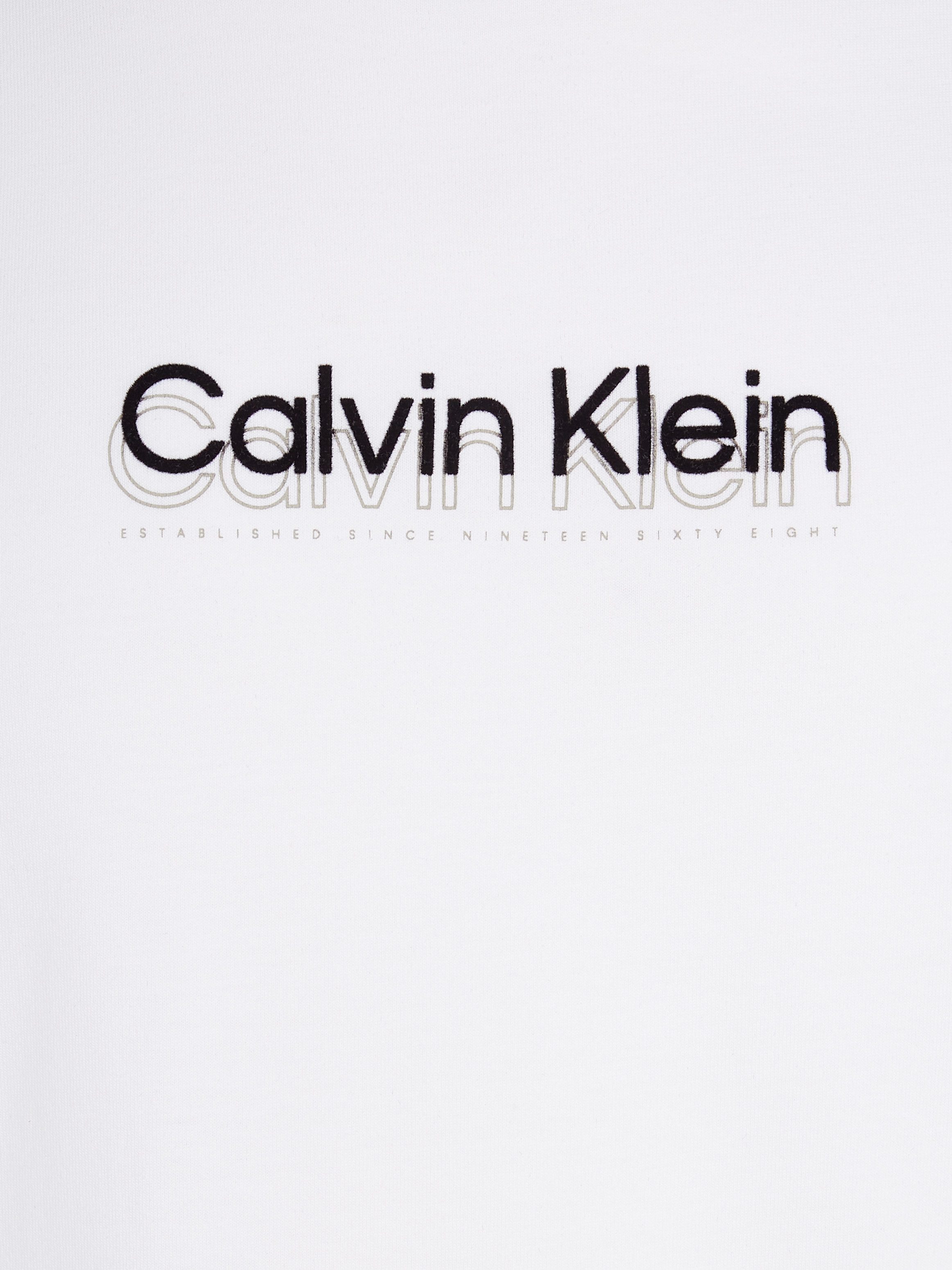 Calvin Klein T-shirt FLOCK LOGO T-SHIRT met een logo-opschrift