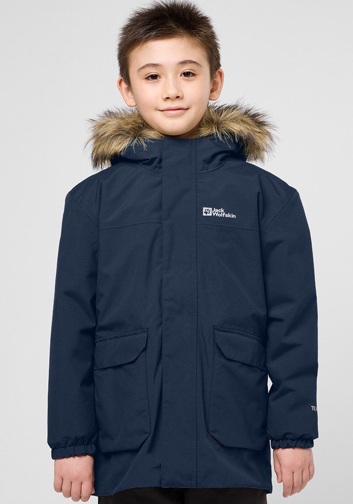 Jack Wolfskin Functioneel 3-in-1-jack COSY BEAR 3IN1 PARKA K kinderen jassen maat 104 blauw
