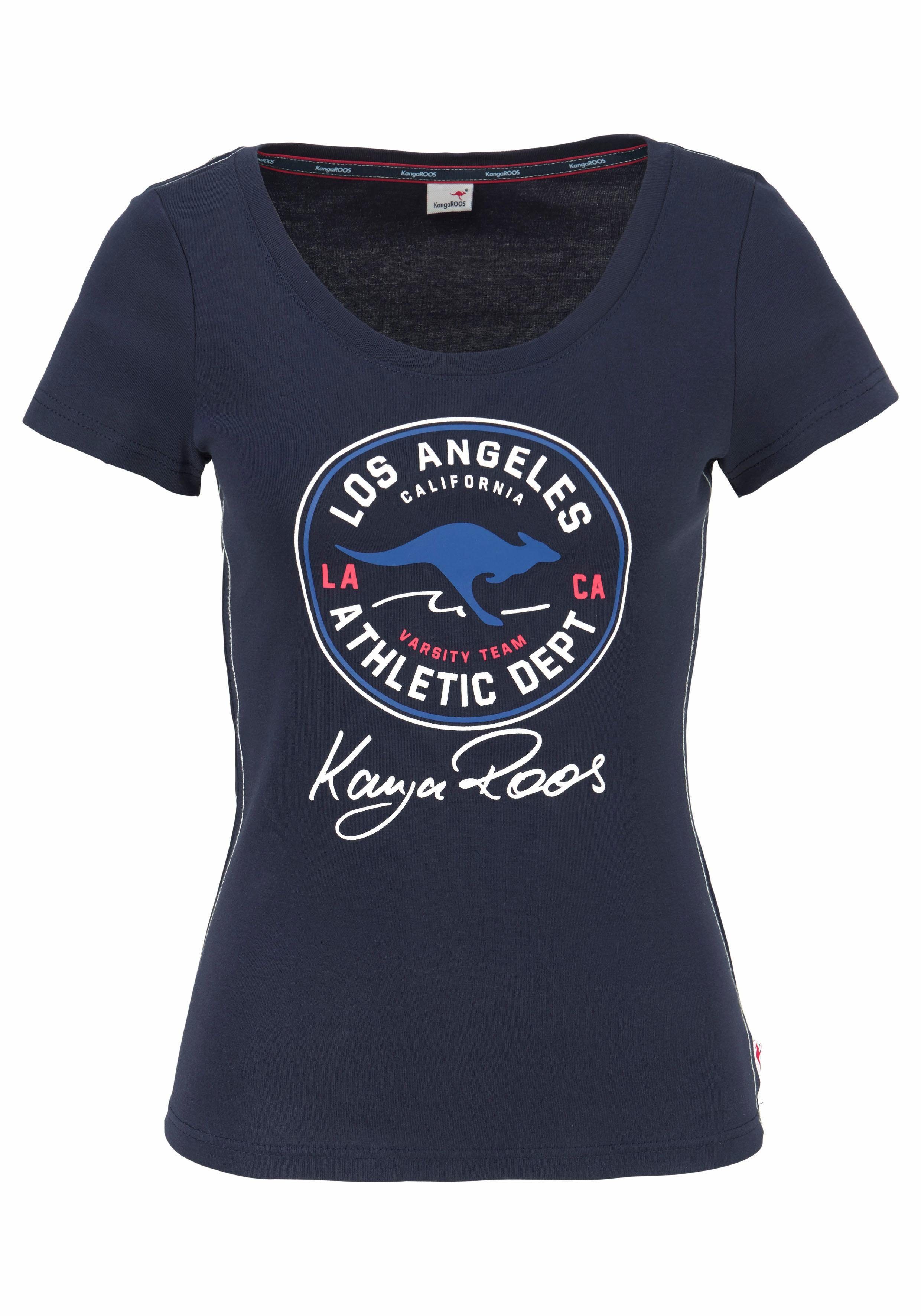 KangaROOS T-shirt Korte mouwen, zeer figuurvolgend, in vintage-ontwerp, ronde hals