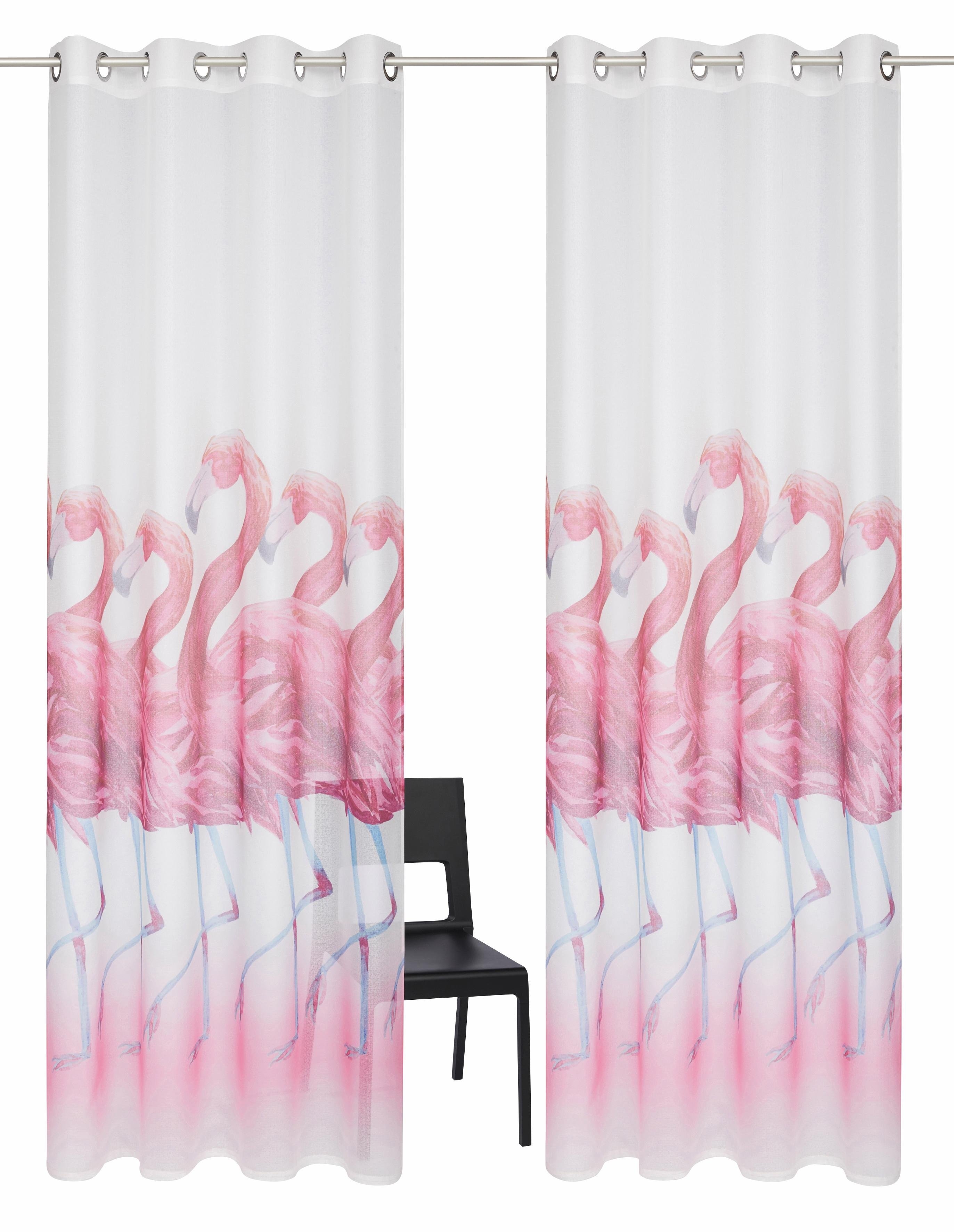 Gordijn, My Home, »Flamingo«, met ringen (set van 2) online kopen | OTTO Gordijn, My Home, »Flamingo«, met ringen (set van 2) online kopen | OTTO