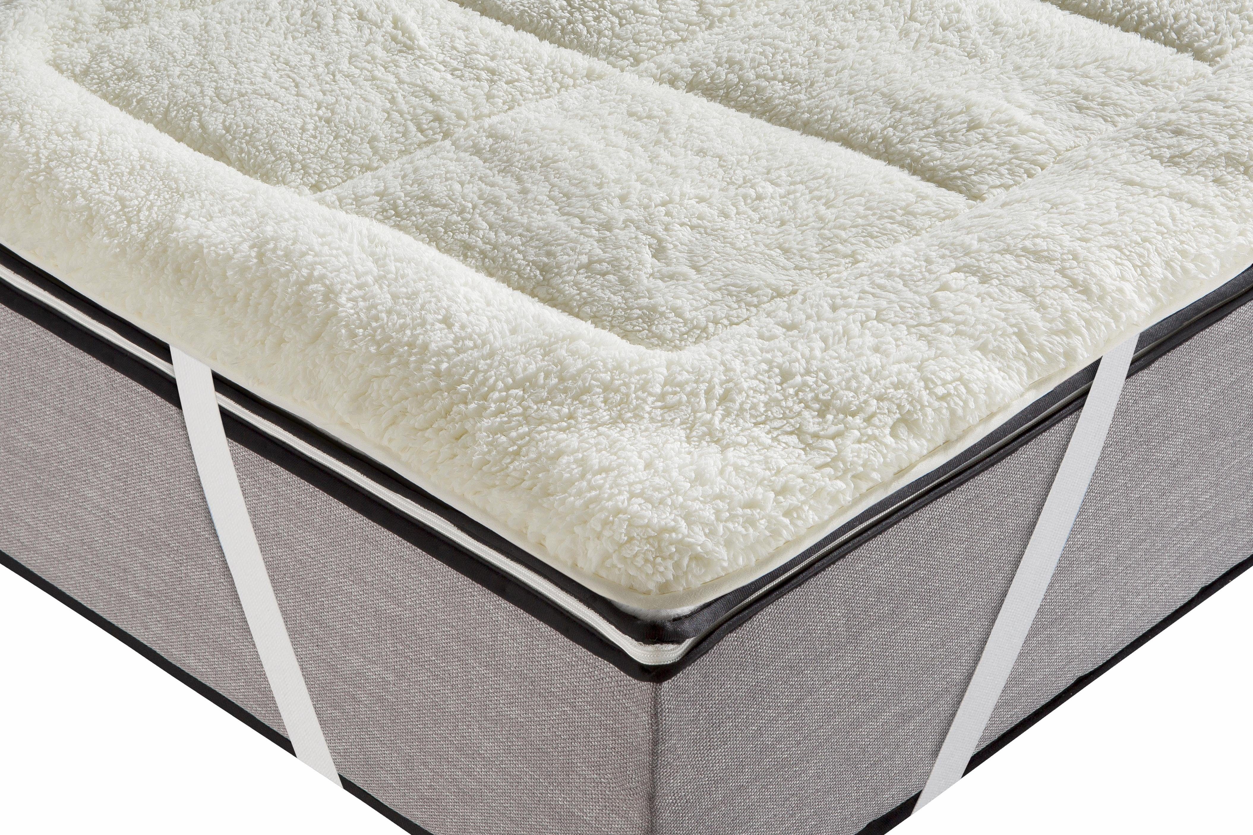 RIBECO Matrasdek Luise, in laminaatlook, 90x200 cm en andere maten Dekbed aan beide zijden bruikbaar voor zomer en winter, wasbaar tot 60°C