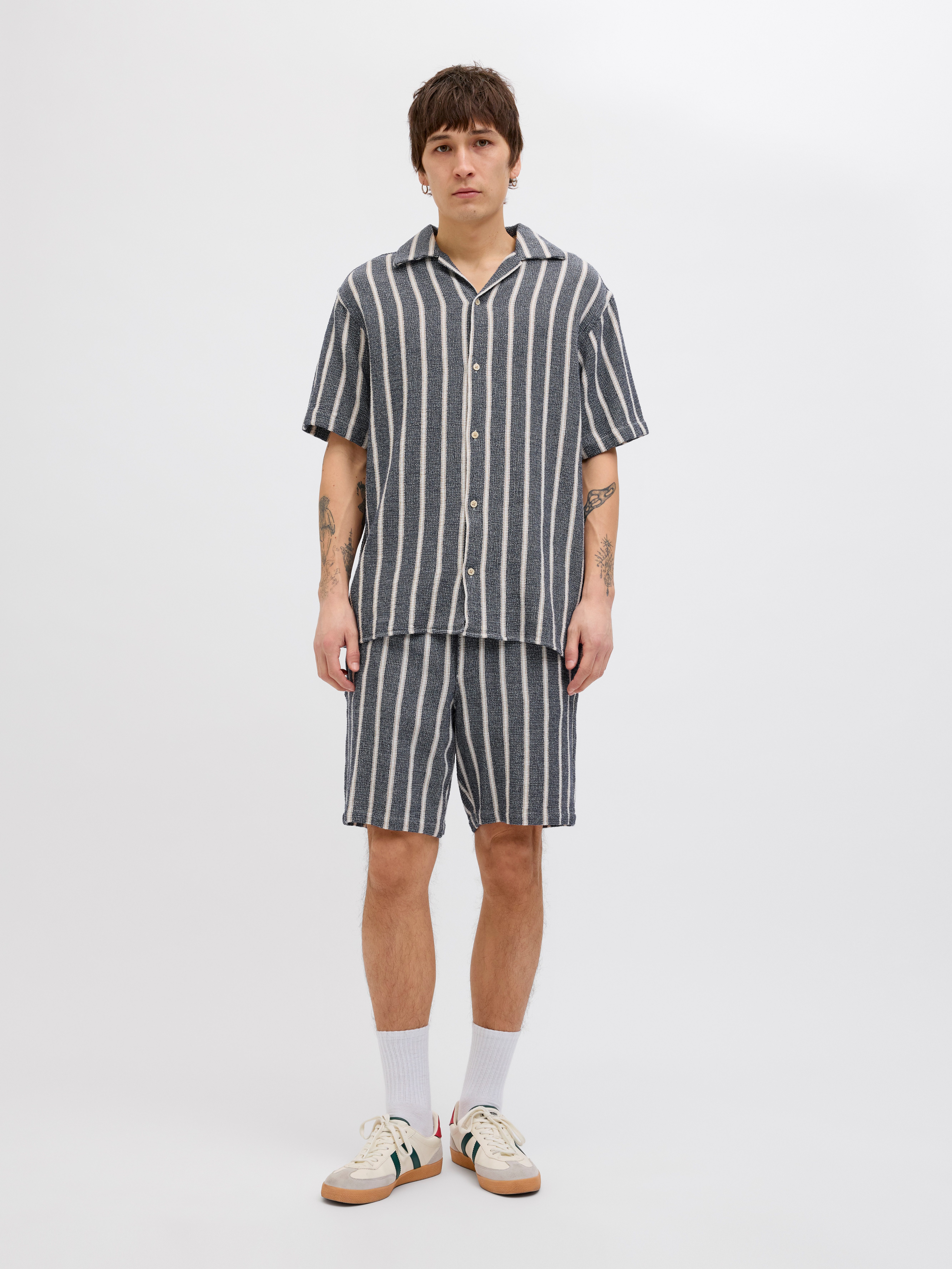 Jack & Jones Overhemd met korte mouwen JORCOBA STRIPE RESORT SHIRT SS SN