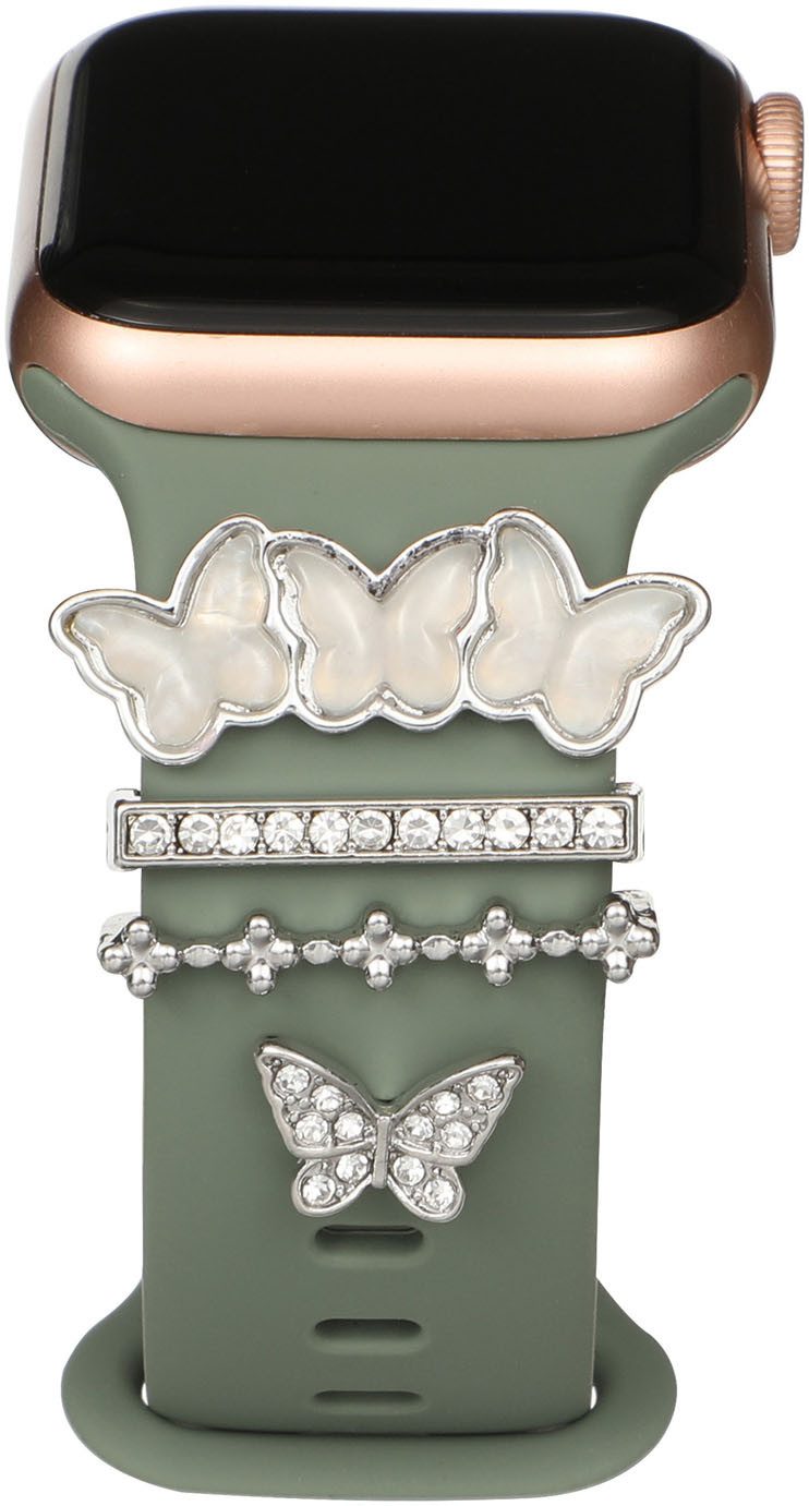 SMARTY 2.0 Bedeltje SMARTLOVE Smartwatchband-charms. Accessoire, ideaal ook als cadeau (set, 4-delig) dames horlogebandjes zilver(kleur)