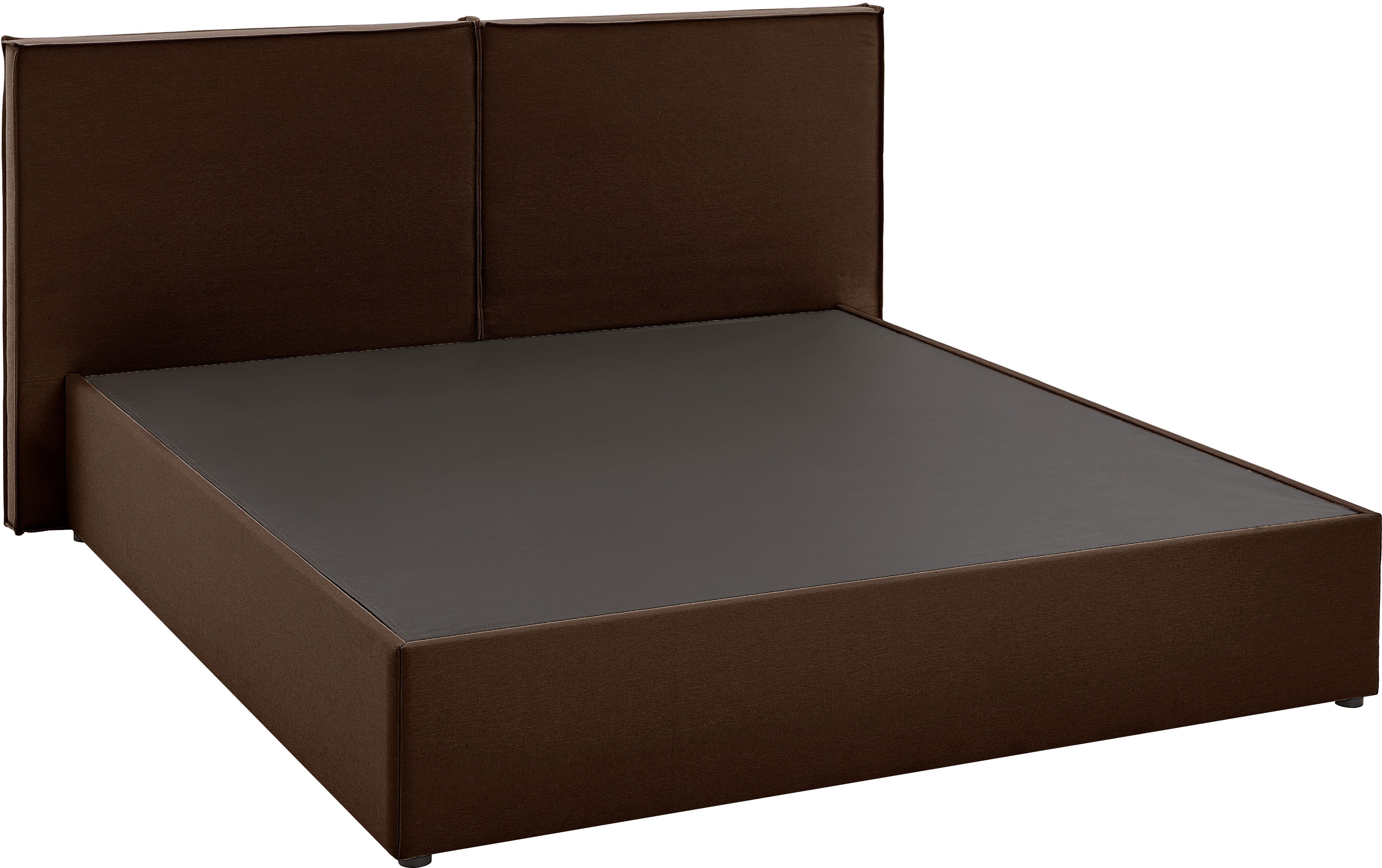 ATLANTIC home collection Boxspring NIKITA bodembedekkend bed, optioneel met matras en topper