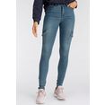 arizona skinny fit jeans ultra stretch highwaist met cargozakken blauw