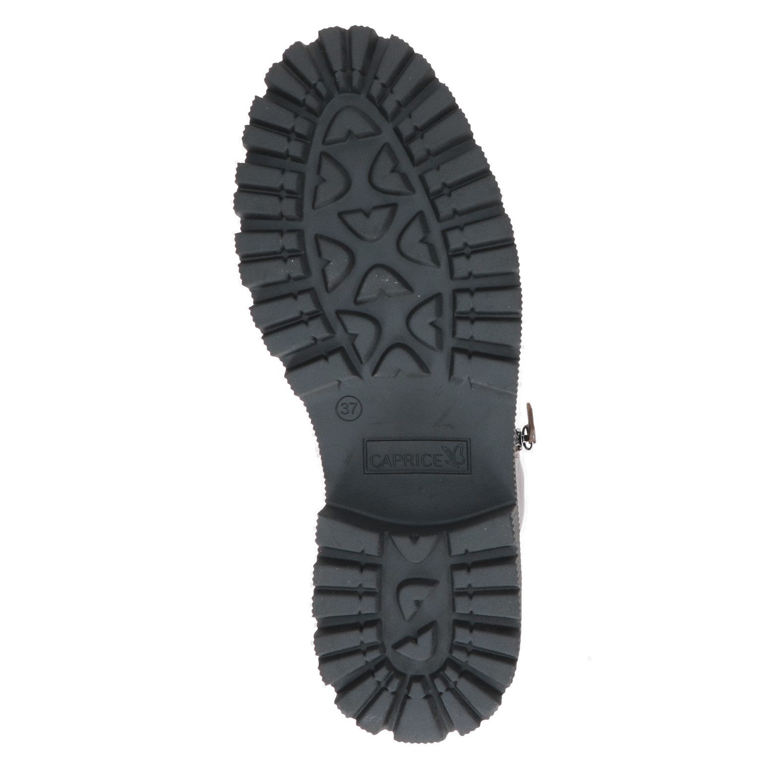 Caprice Veterschoenen , blokhak, veterlaarsje, sierritssluiting aan de buitenkant