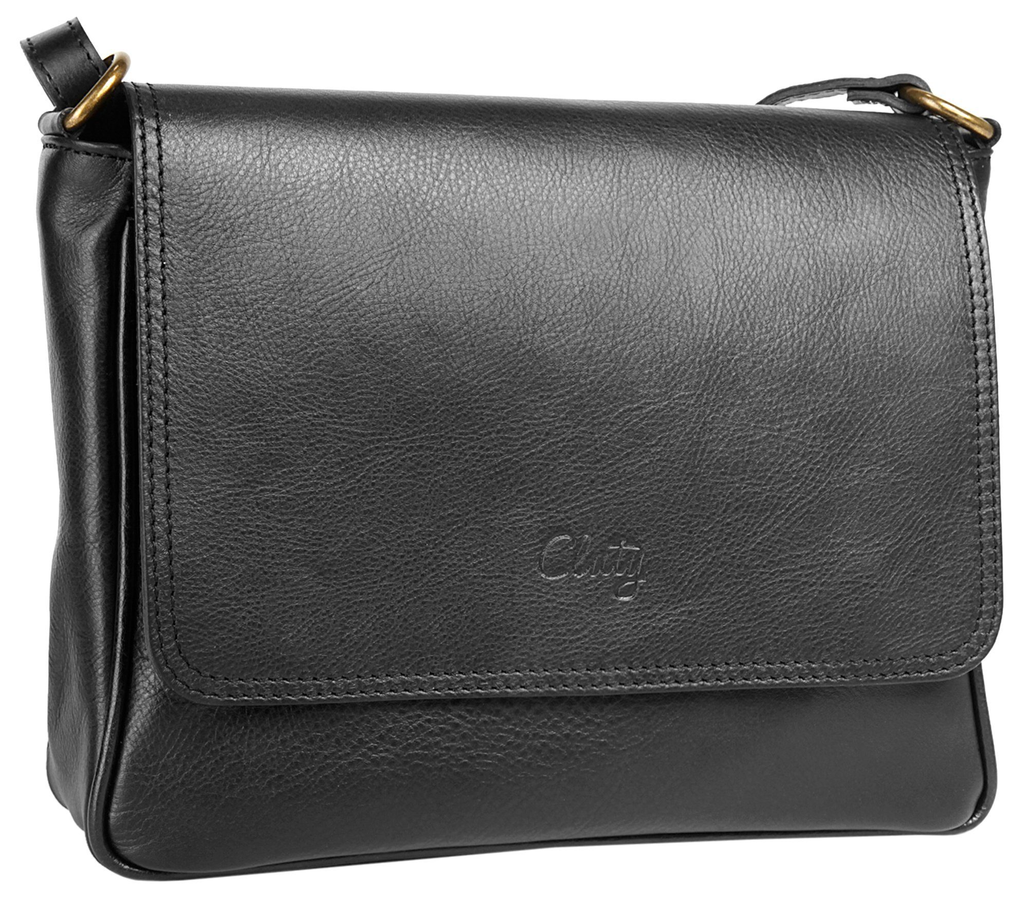 Cluty Schoudertas echt leer, made in italy