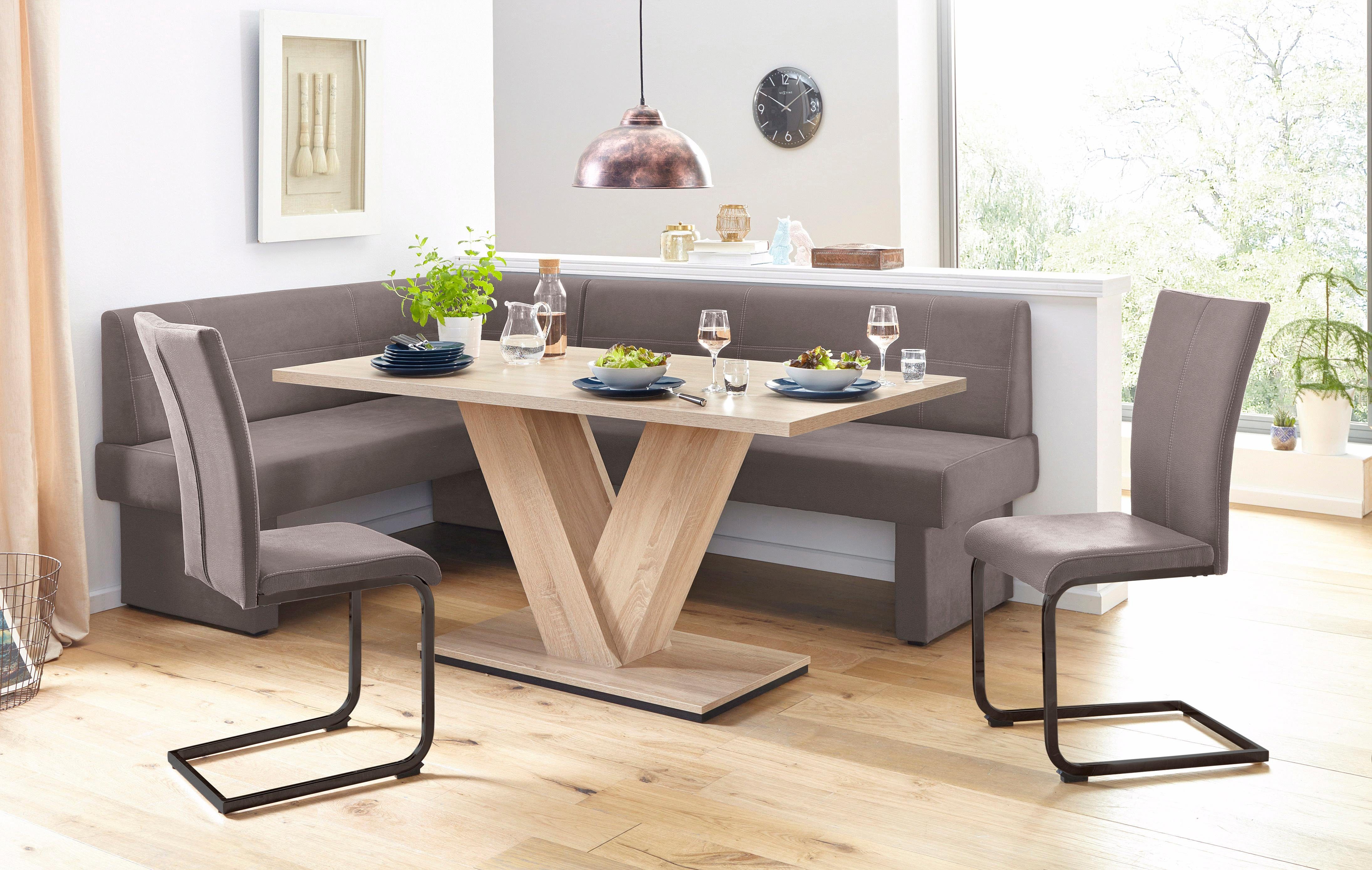 Home affaire Vrijdragende stoel Nils Stoel belastbaar tot 120 kg, frame metaal in chroom-look of zwart (set, 2 stuks)