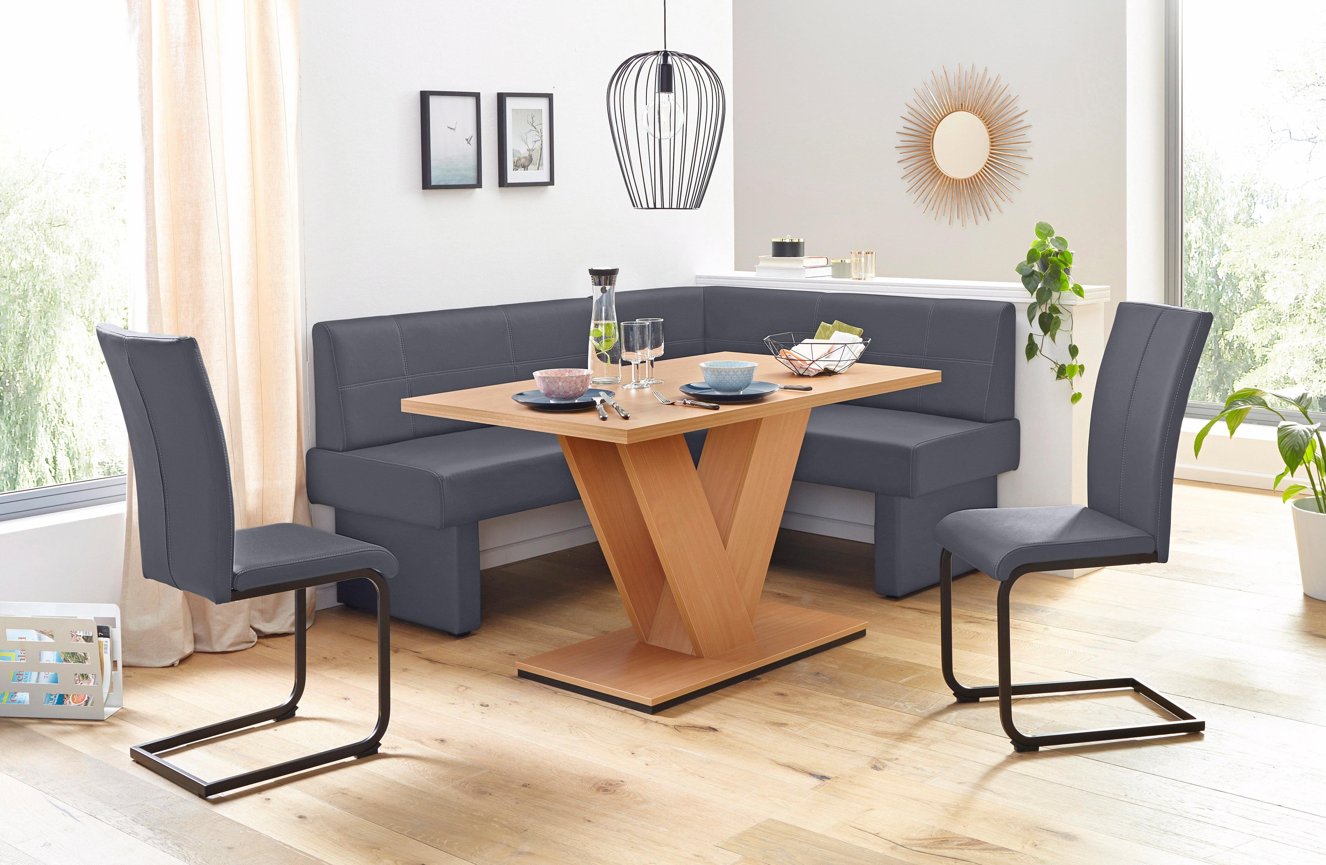 Home affaire Vrijdragende stoel Nils Stoel belastbaar tot 120 kg, frame metaal in chroom-look of zwart (set, 2 stuks)
