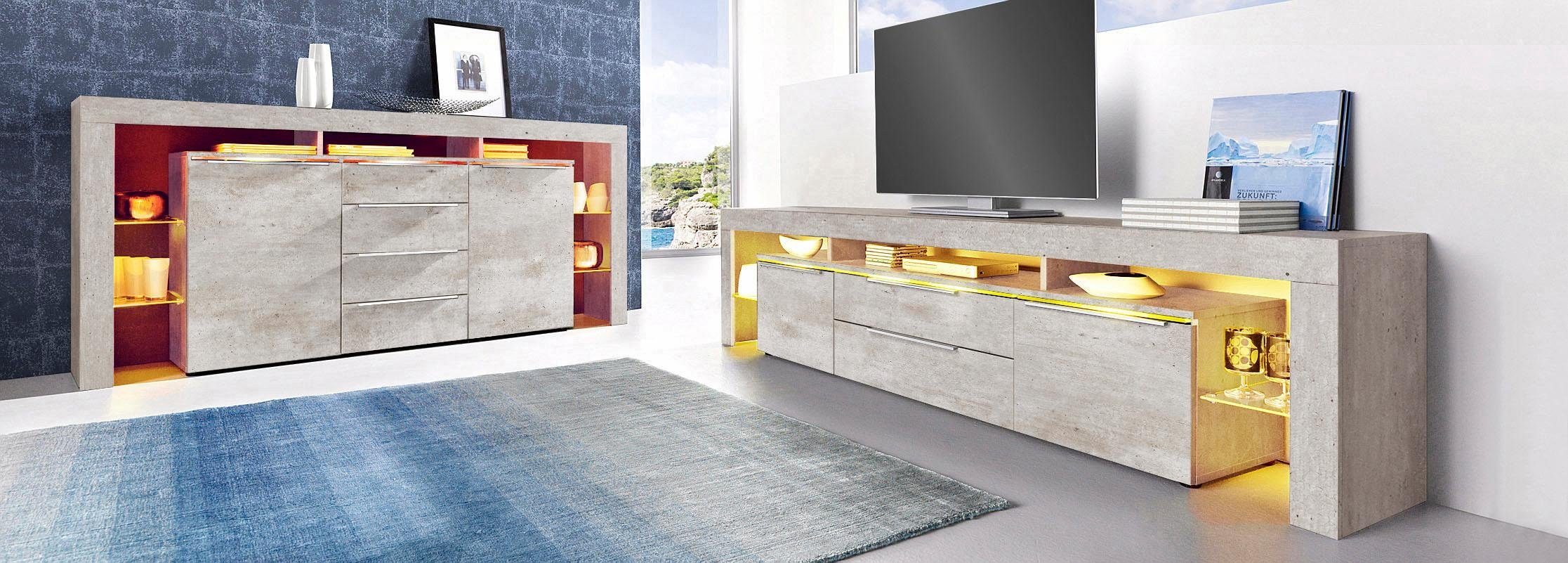 borchardt Möbel Tv-meubel Lima Breedte 220 cm