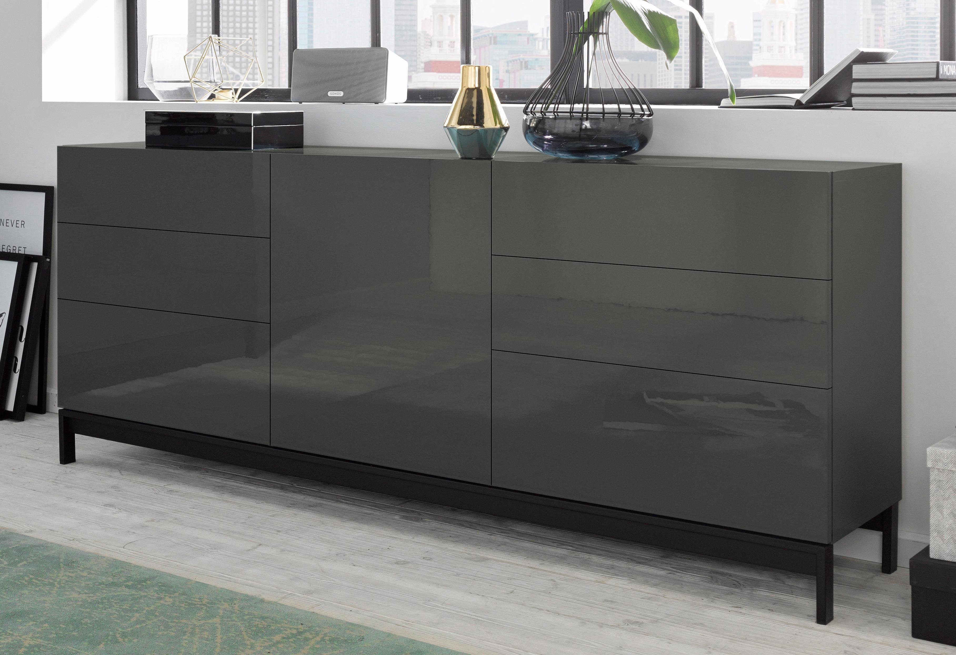 INOSIGN Dressoir Metis Breedte 170 cm dressoirs maat 170x40x72 cm grijs