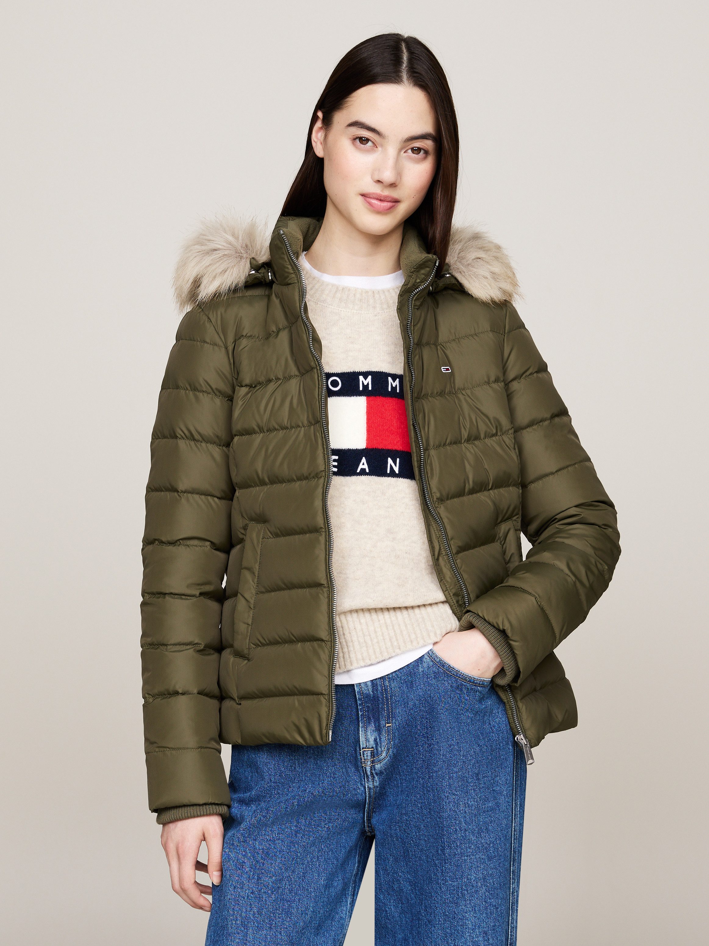 Tommy Jeans Curve Gewatteerde jas