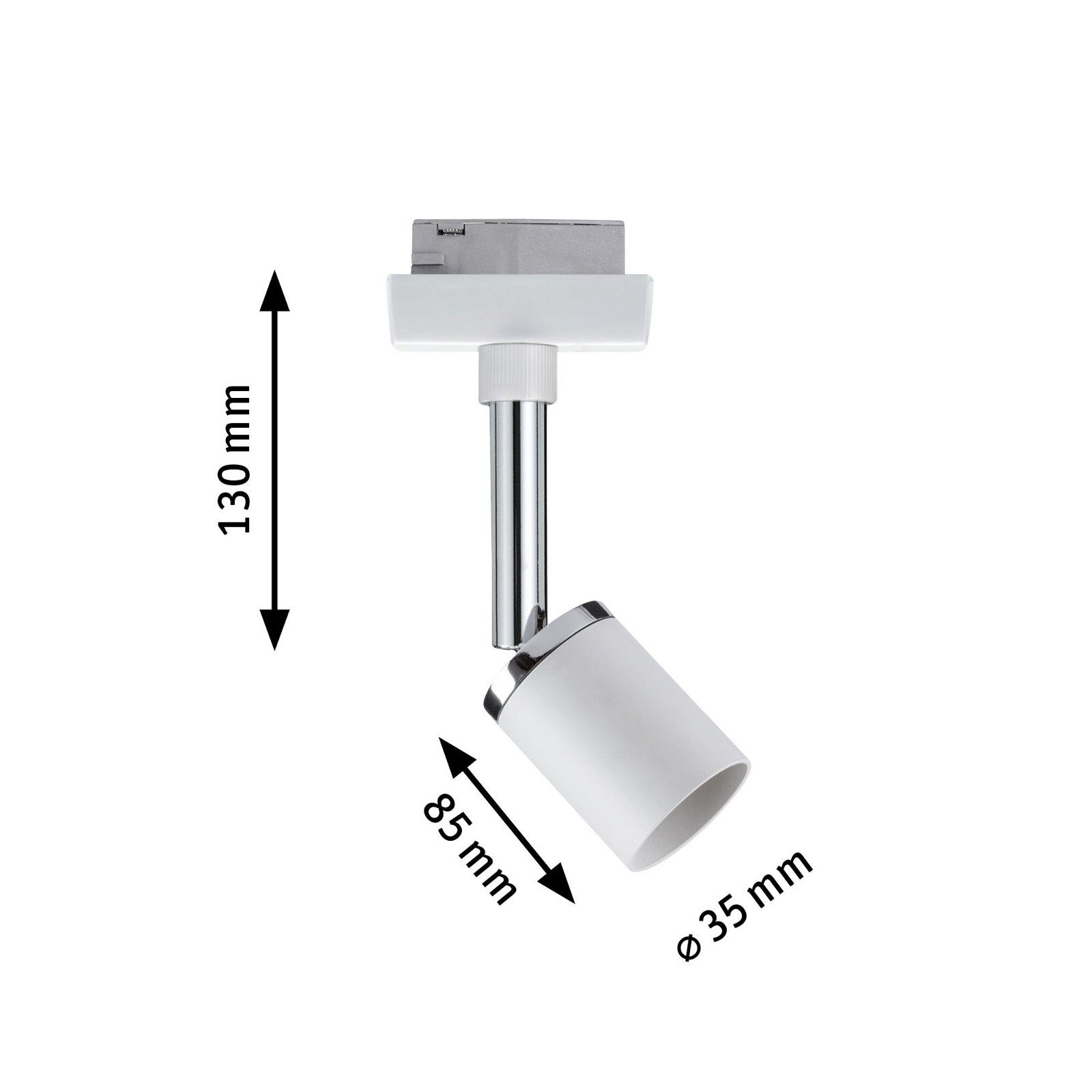 Paulmann Railsysteem-lampen URail rail spot Pure II Enkelspot GU10 max. 10W 230V (1-delig)