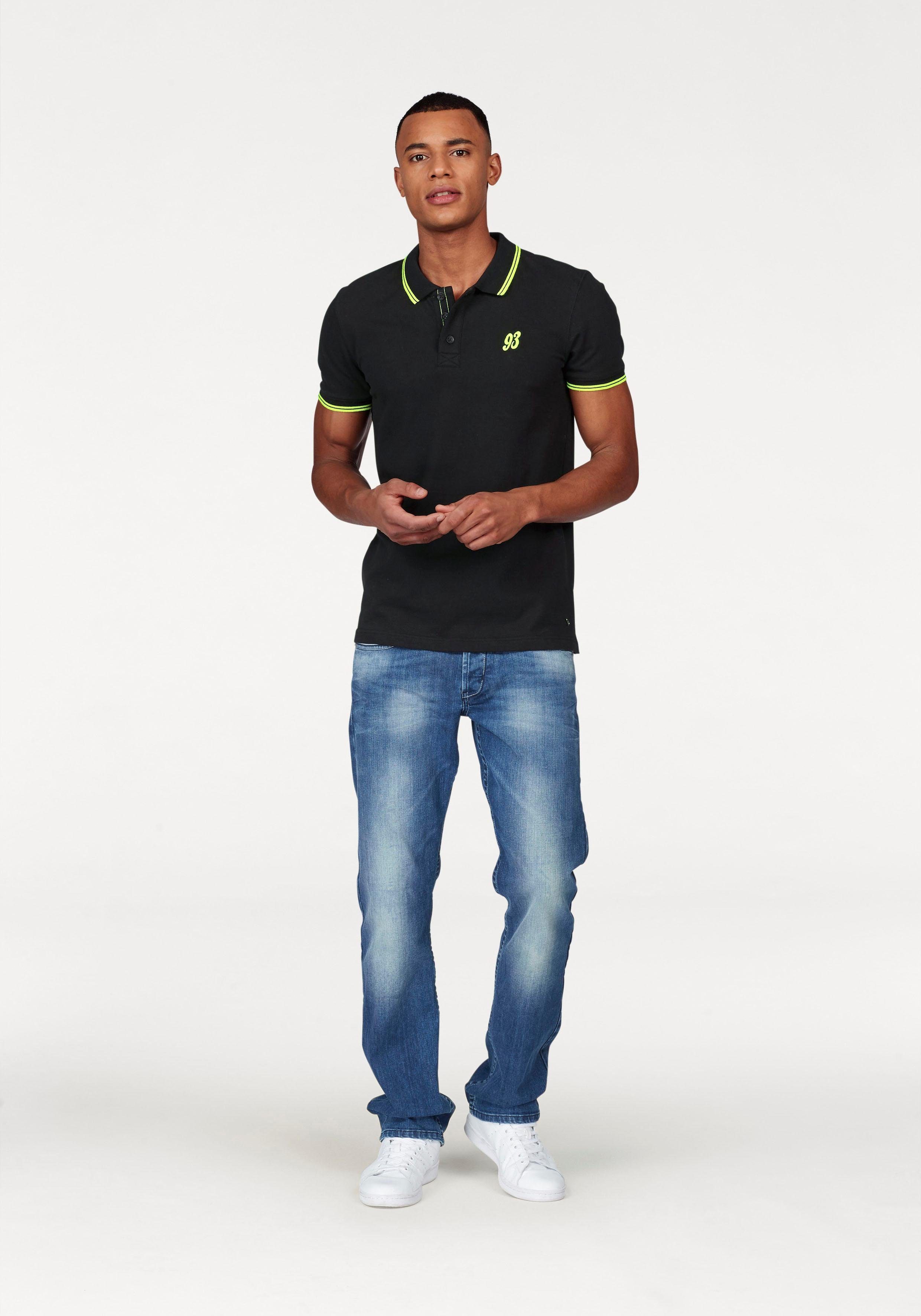 Bruno Banani Straight jeans Dylan rechte pasvorm, used-wassing, lage taille
