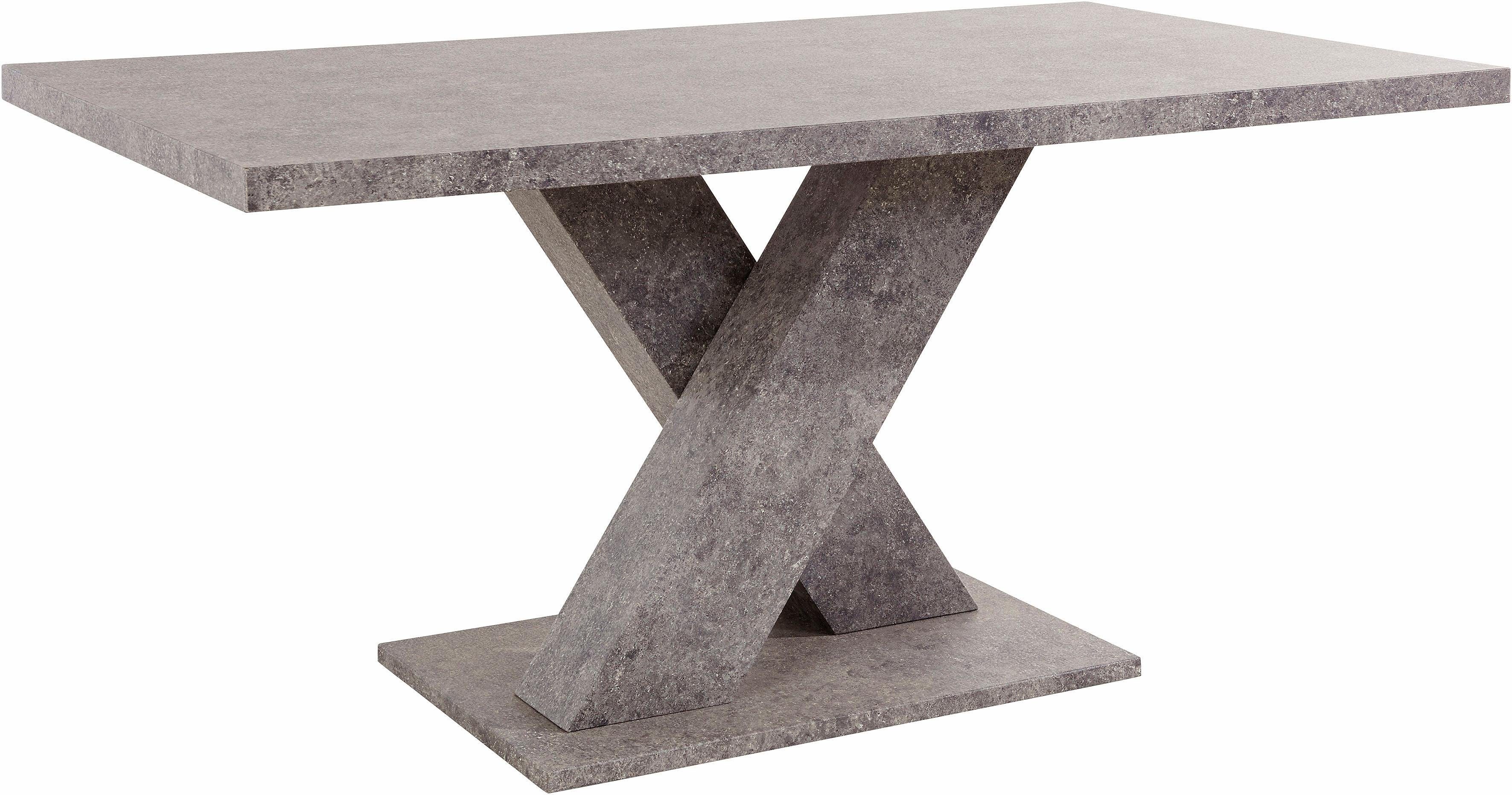 INOSIGN Eethoek met 4 stoelen en tafel in cement-look (set, 5-delig)