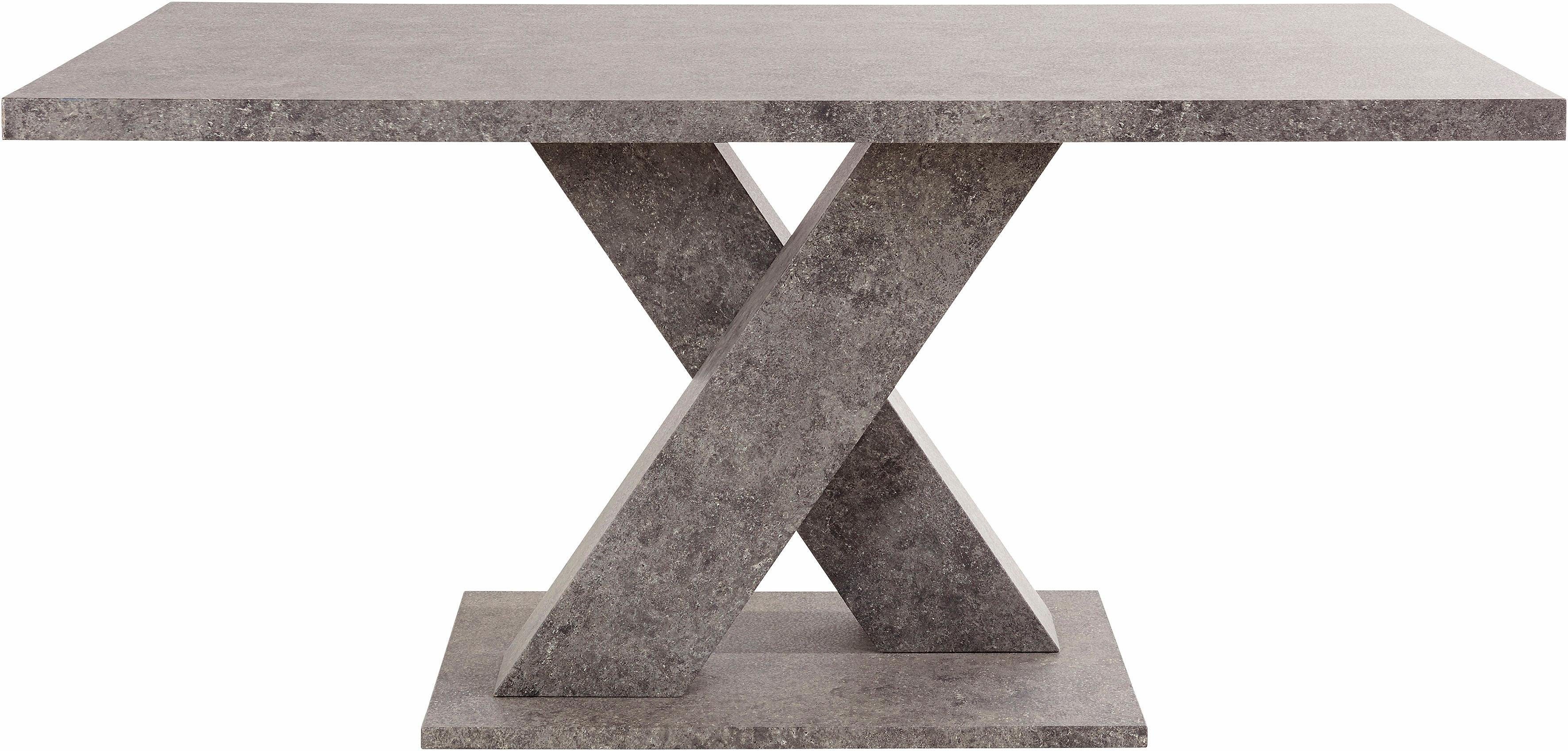 INOSIGN Eethoek met 4 stoelen en tafel in cement-look (set, 5-delig)
