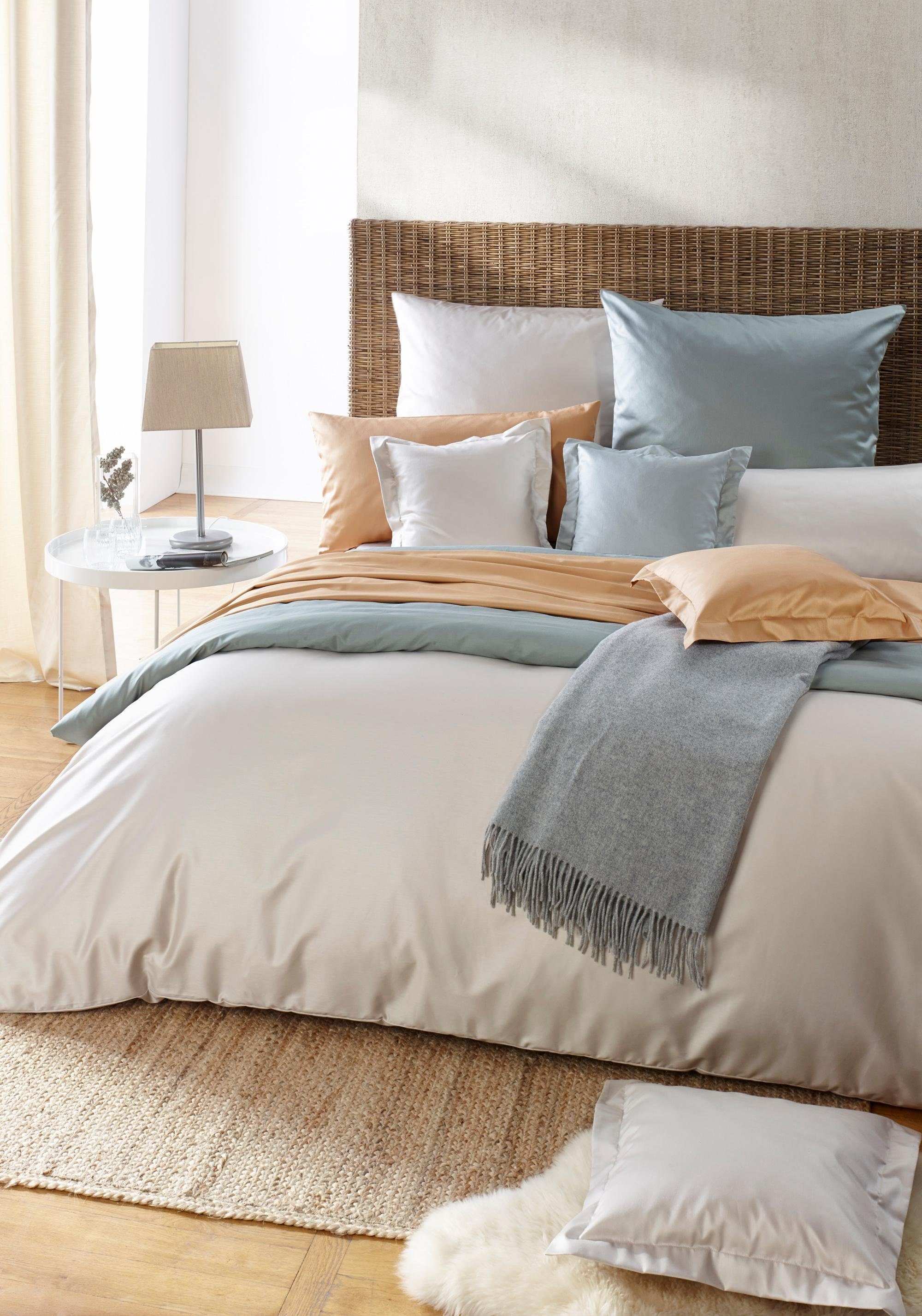 Curt Bauer Beddengoed Uni-mako-satijnen overtrekset, Öko-TEX® en Made in Green gecertificeerd