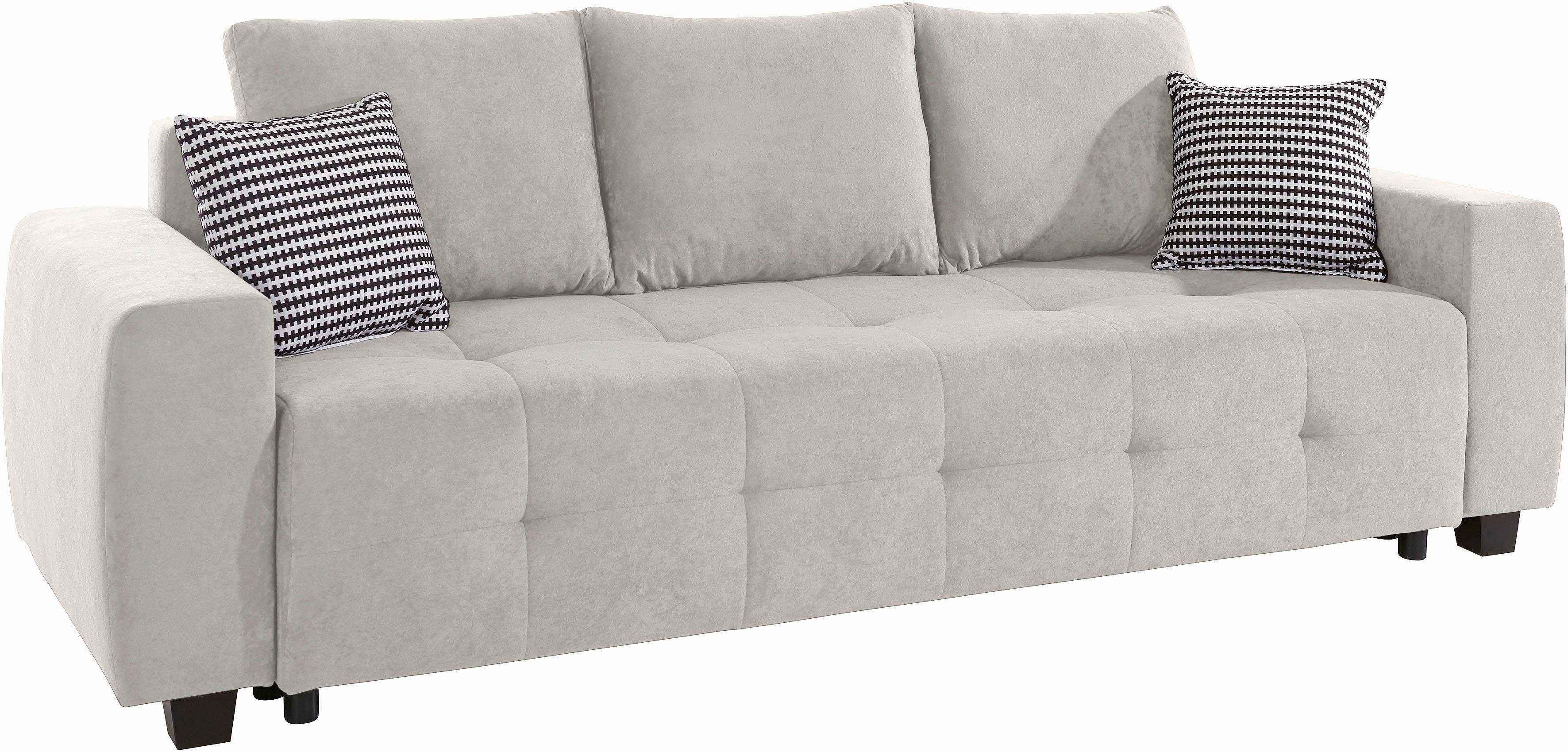 COLLECTION AB Slaapbank Bella met slaapfunctie en bedkist, inclusief losse rug- en sierkussens