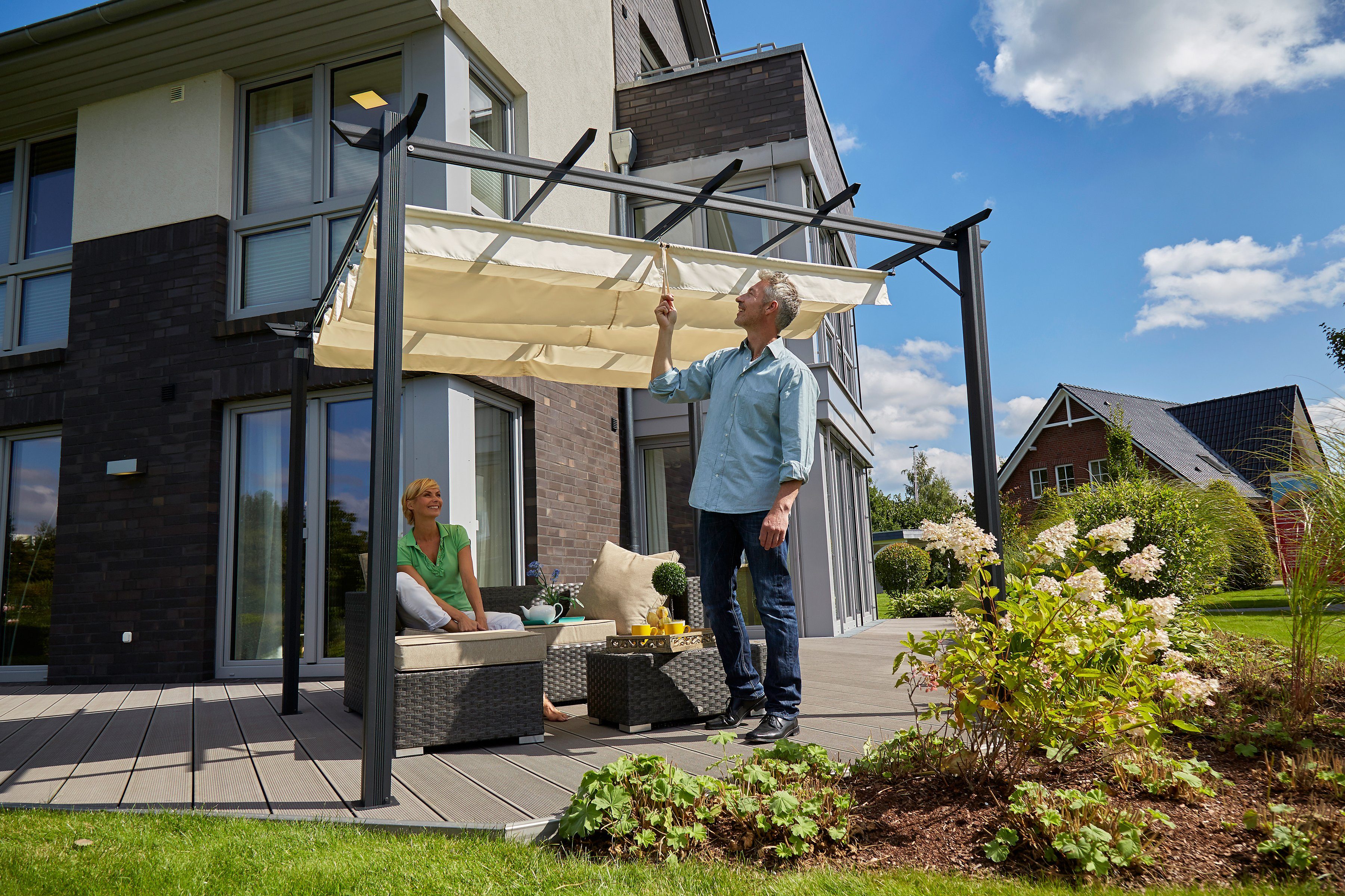 KONIFERA Tuinprieel Pergola Tilos Bxdxh: 400x300x216 cm