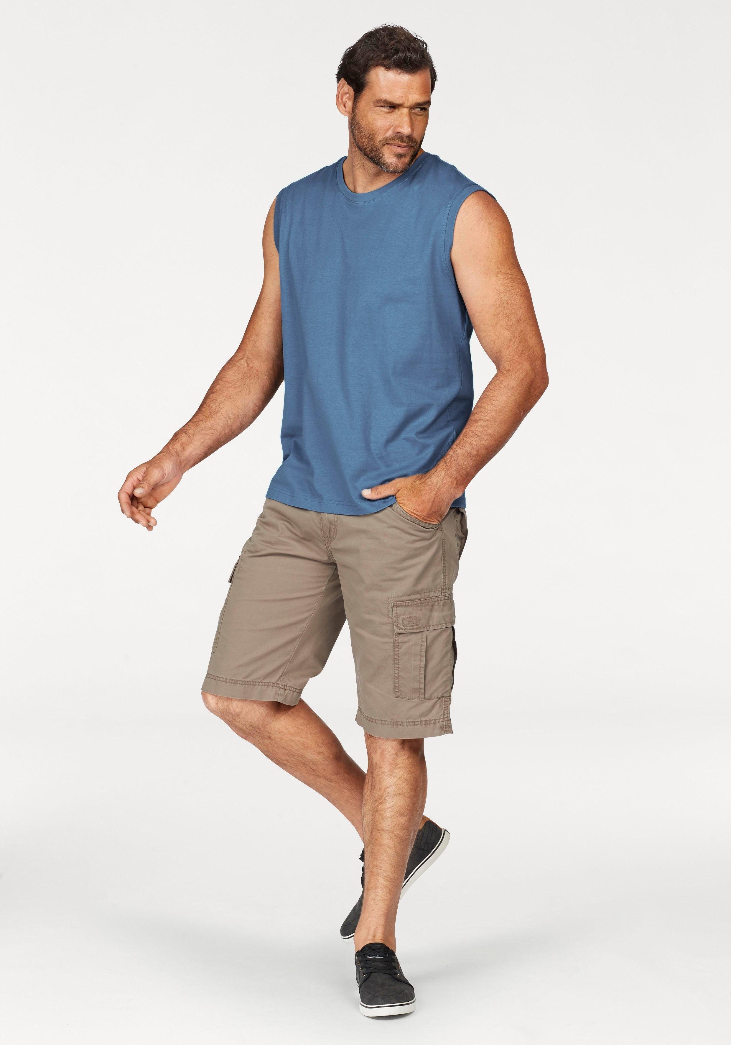 Man's World Muscle-shirt mouwloos, basic stijl, effen, ronde hals (3-delig, Set van 3)