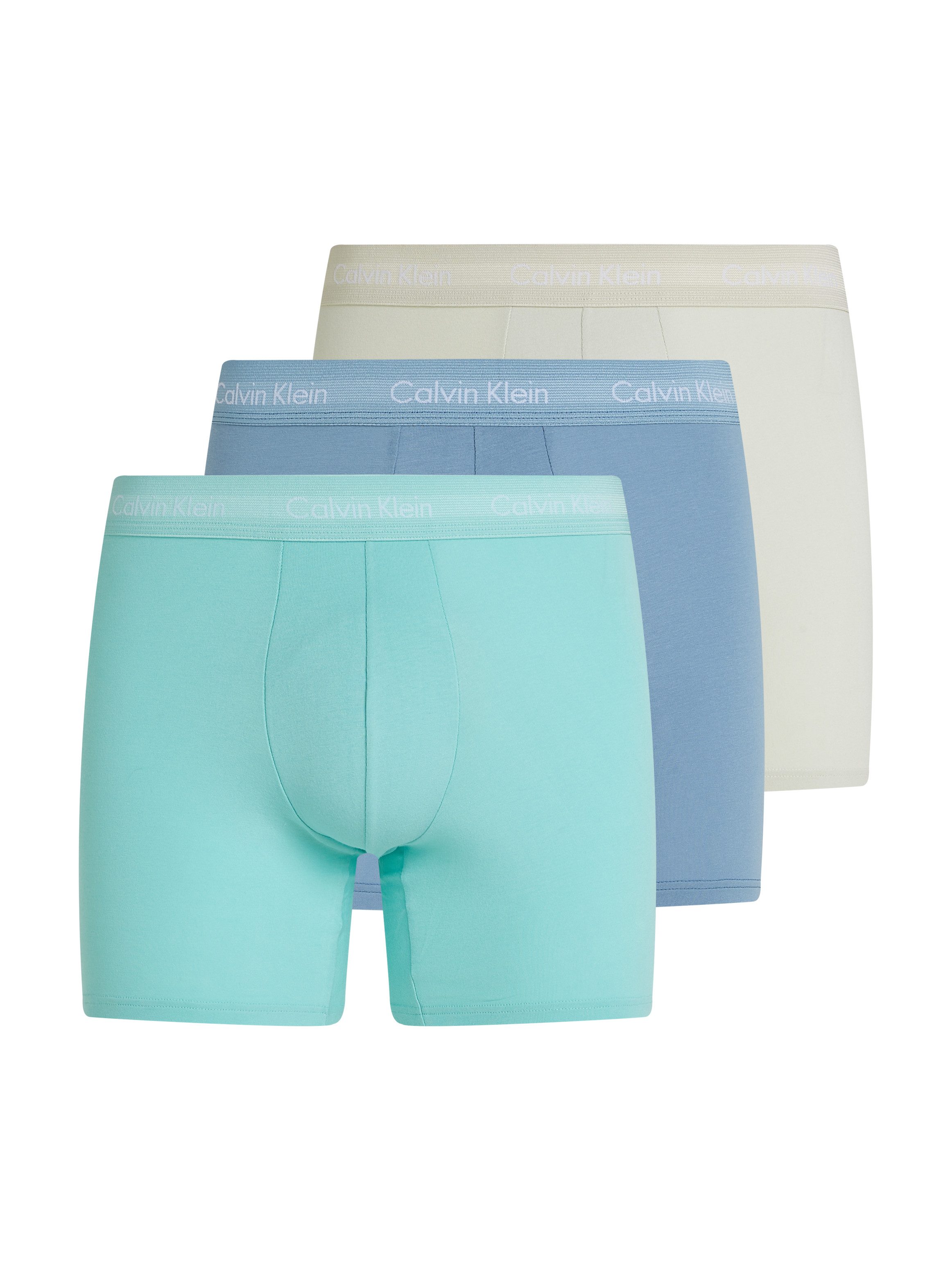 Calvin Klein Boxershort met langere pijpen (3 stuks) heren boxershorts maat L (52) blauw