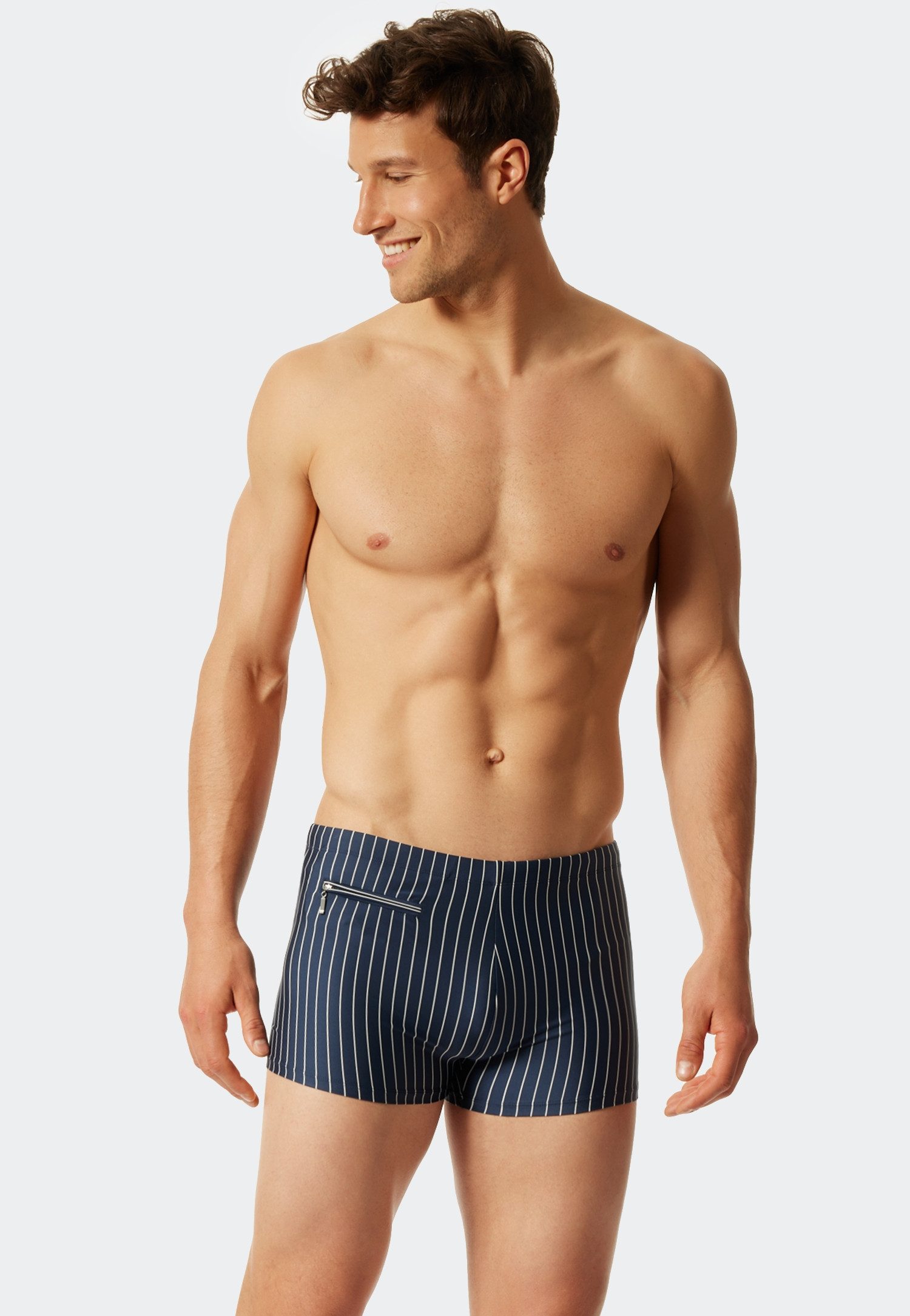 Schiesser Zwembroek Nautical Casual met witte strepen