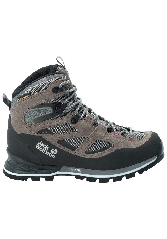 Jack Wolfskin Force Crest Texapore Mid W Schoen Middengrijs-Middenroze