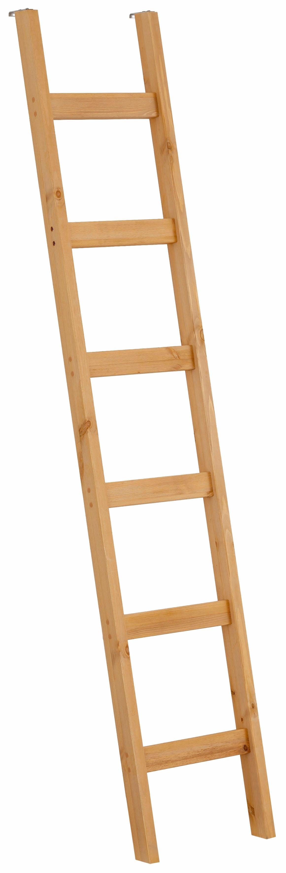 Home affaire Ladderrek Bergen van massief grenenhout, met 6 treden, hoogte 188 cm