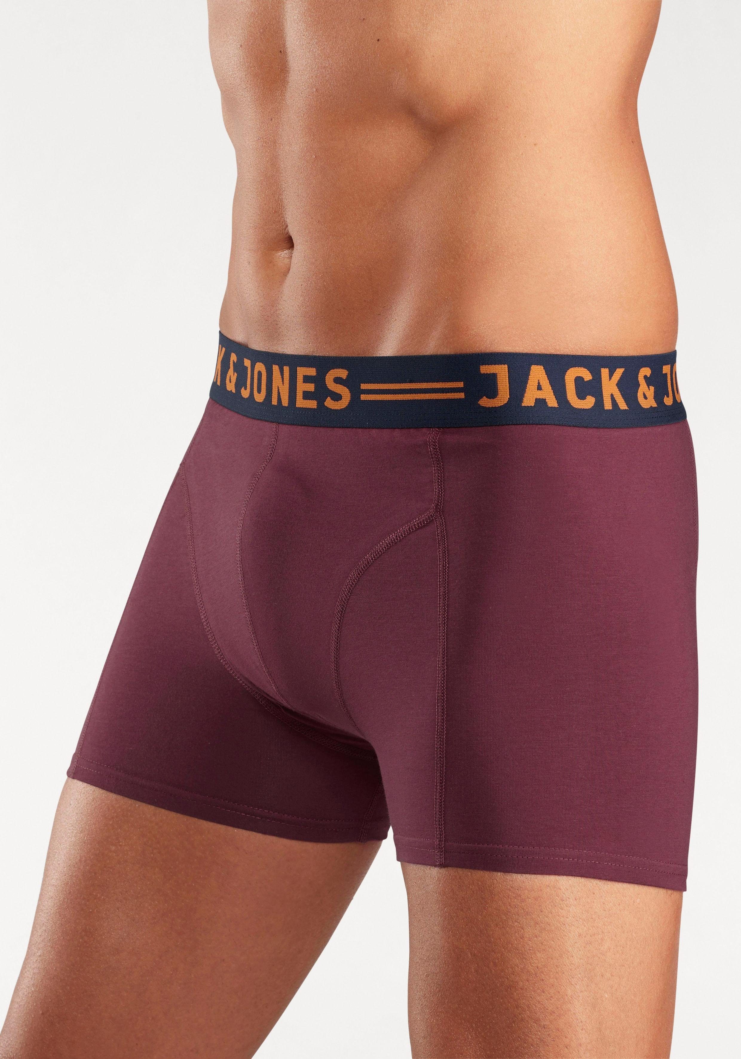 Jack & Jones Boxershort JAC Lichfield Trunks met contrastkleurige band (set, 3 stuks)