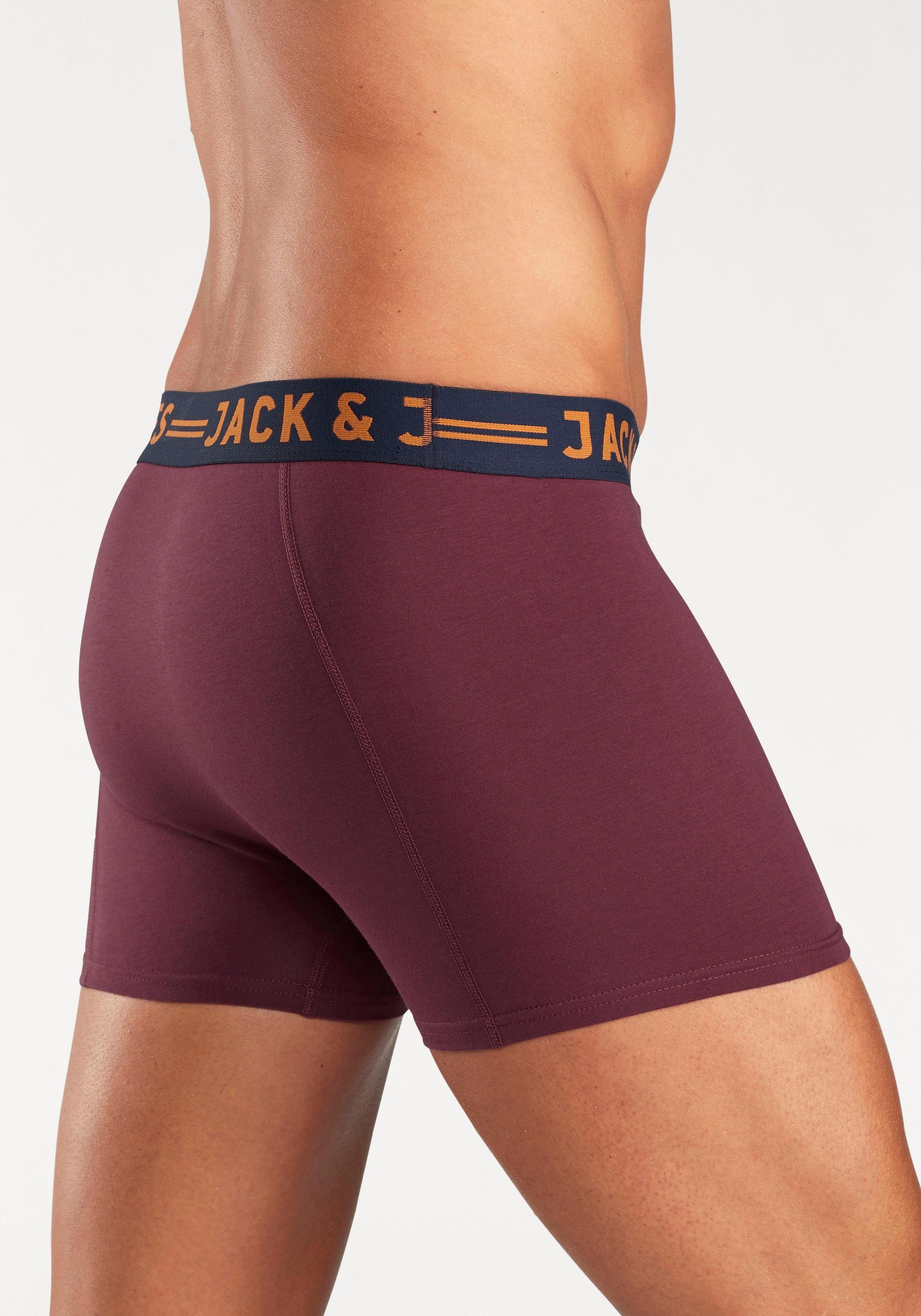 Jack & Jones Boxershort JAC Lichfield Trunks met contrastkleurige band (set, 3 stuks)