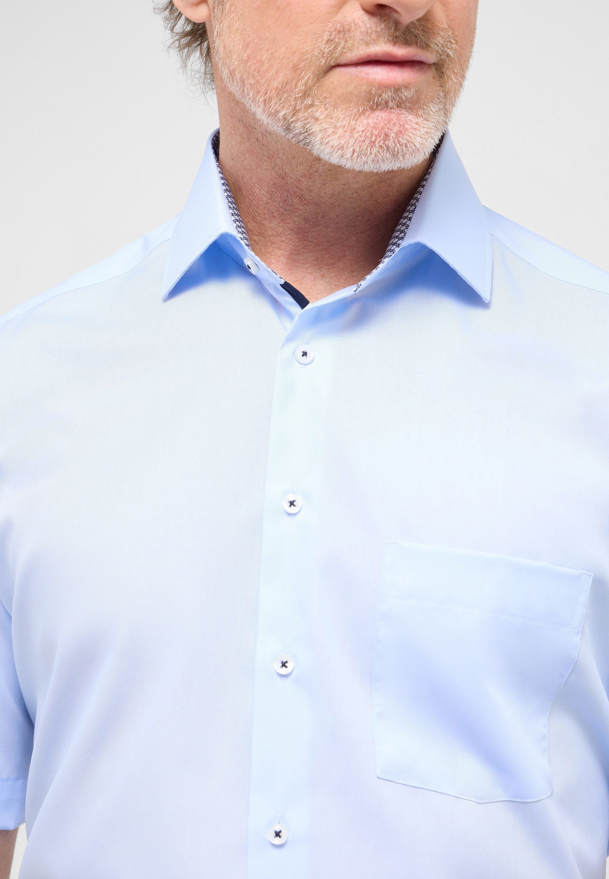 Eterna Overhemd met korte mouwen MODERN FIT NON IRON (strijkvrij)