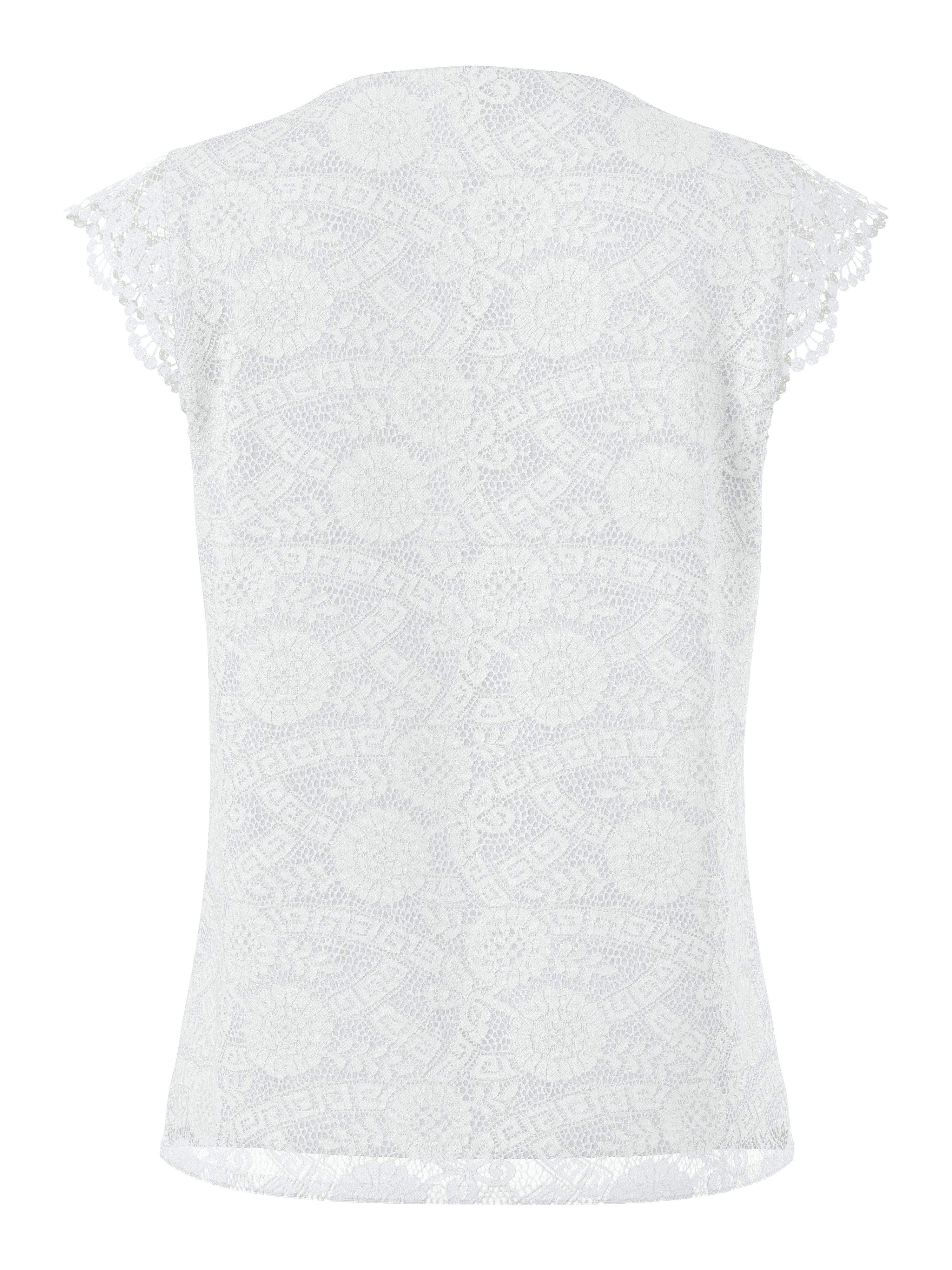 pieces Kanten top PCOLLINE SL LACE V-NECK TOP WVN NOOS