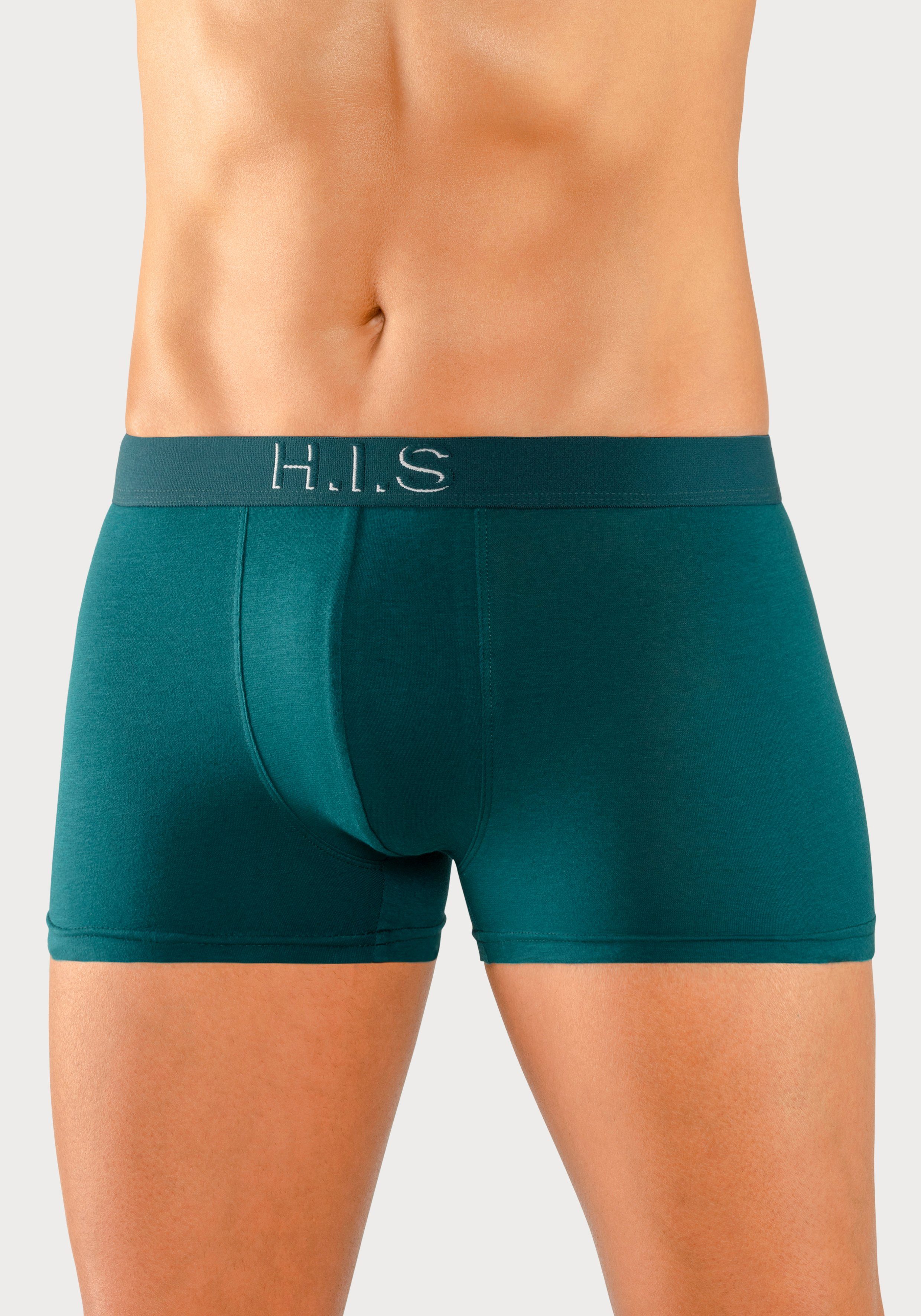 H.I.S Boxershort voor heren Logoweefband met 3D-effect (set 5 stuks)
