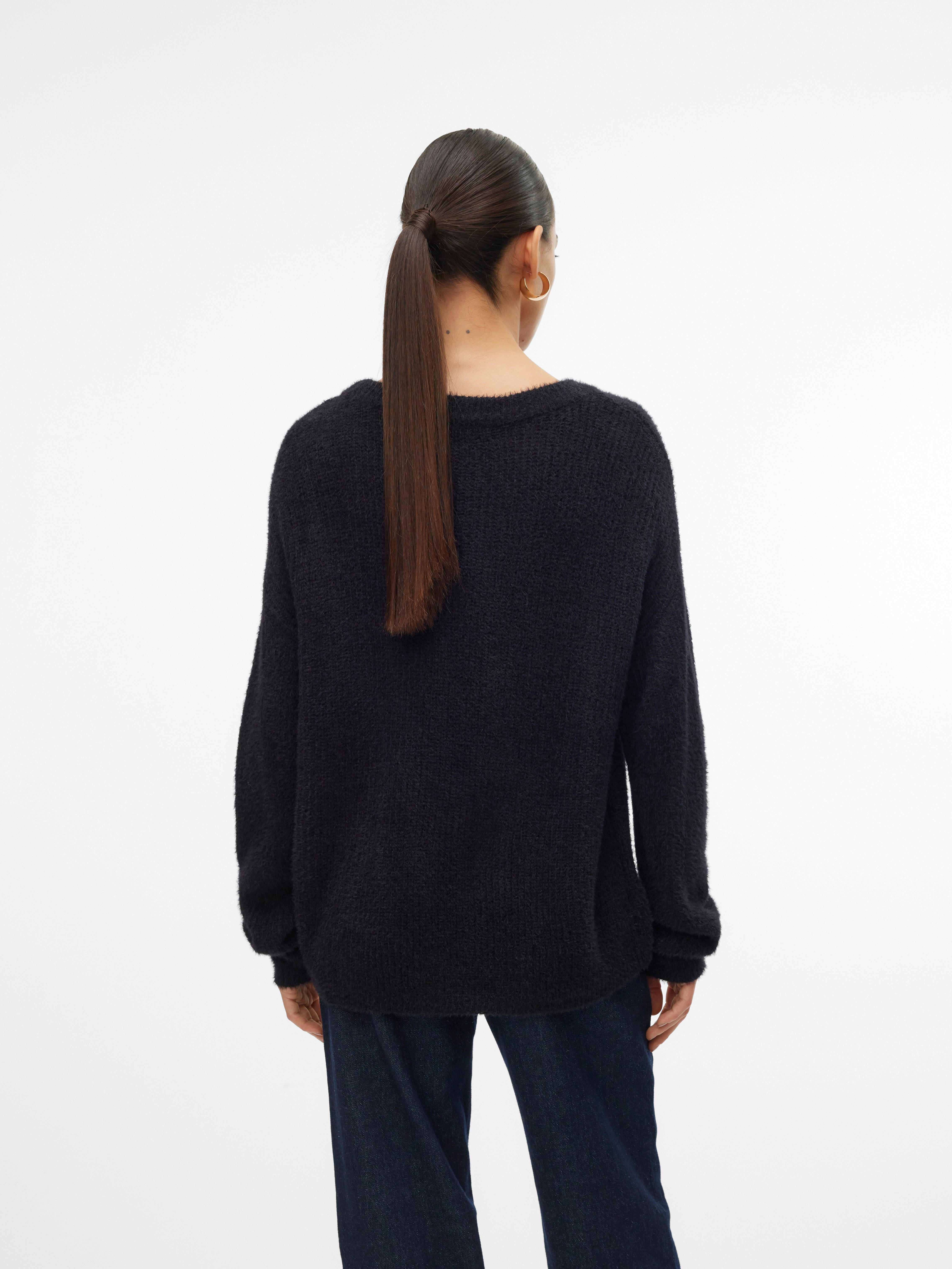 Vero Moda Gebreide trui VMPUFF LS O-NECK PULLOVER BOO