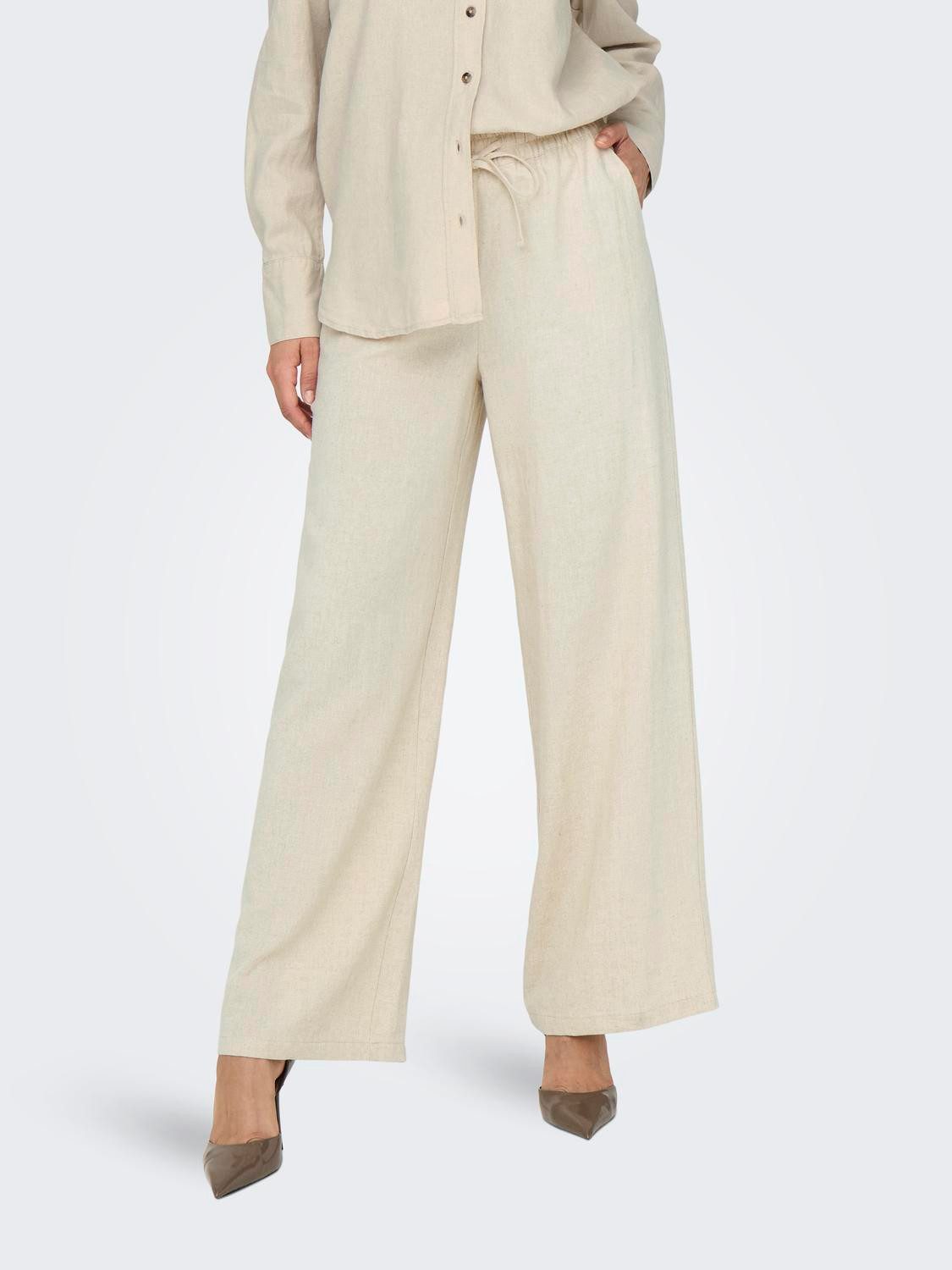 JDY Culotte SAY LINEN HW WIDE PANT WVN NOOS