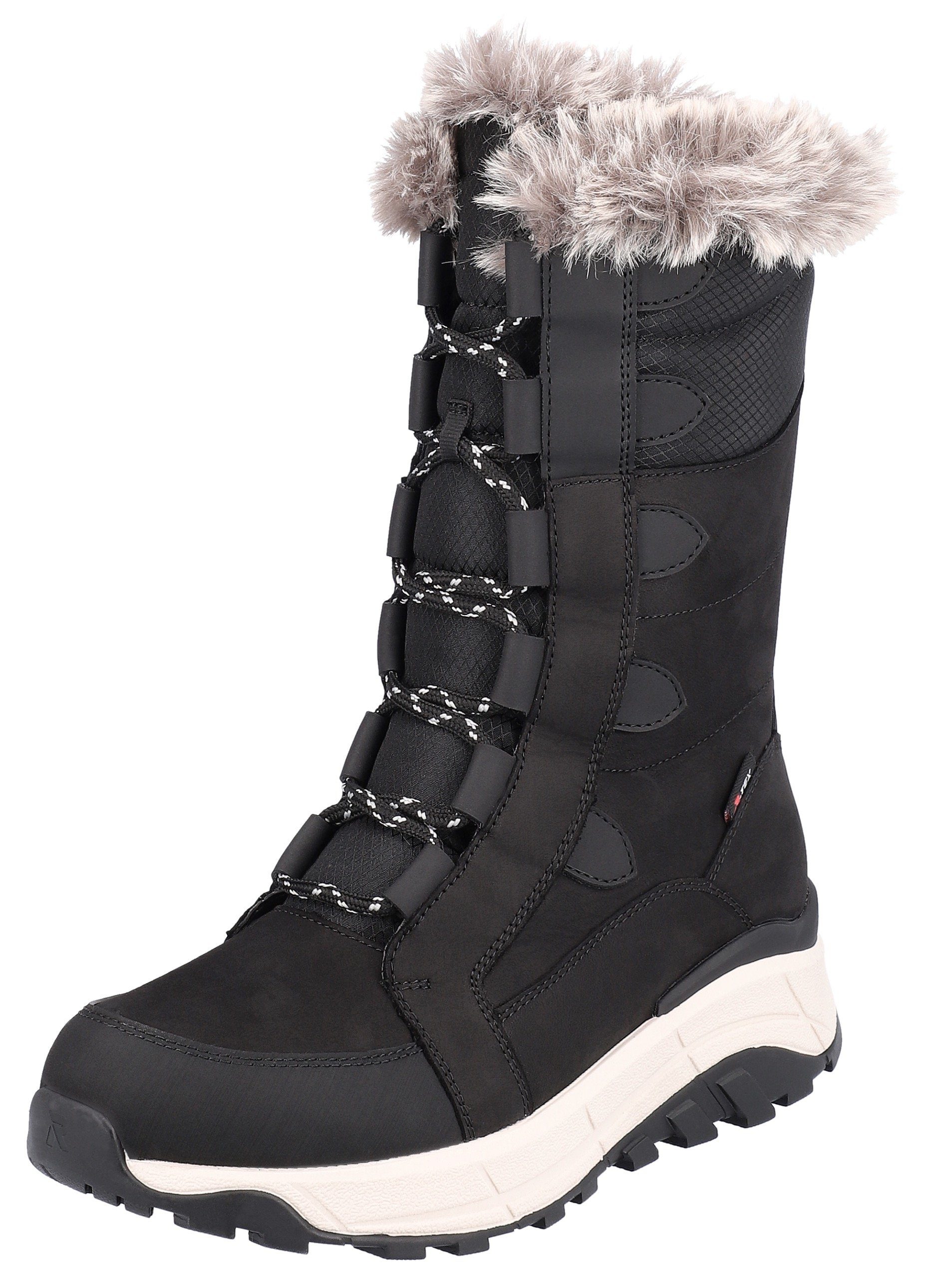 RIEKER Sport Winterlaarzen snow boots, winter boots with lambswool lining, fiber grip sole