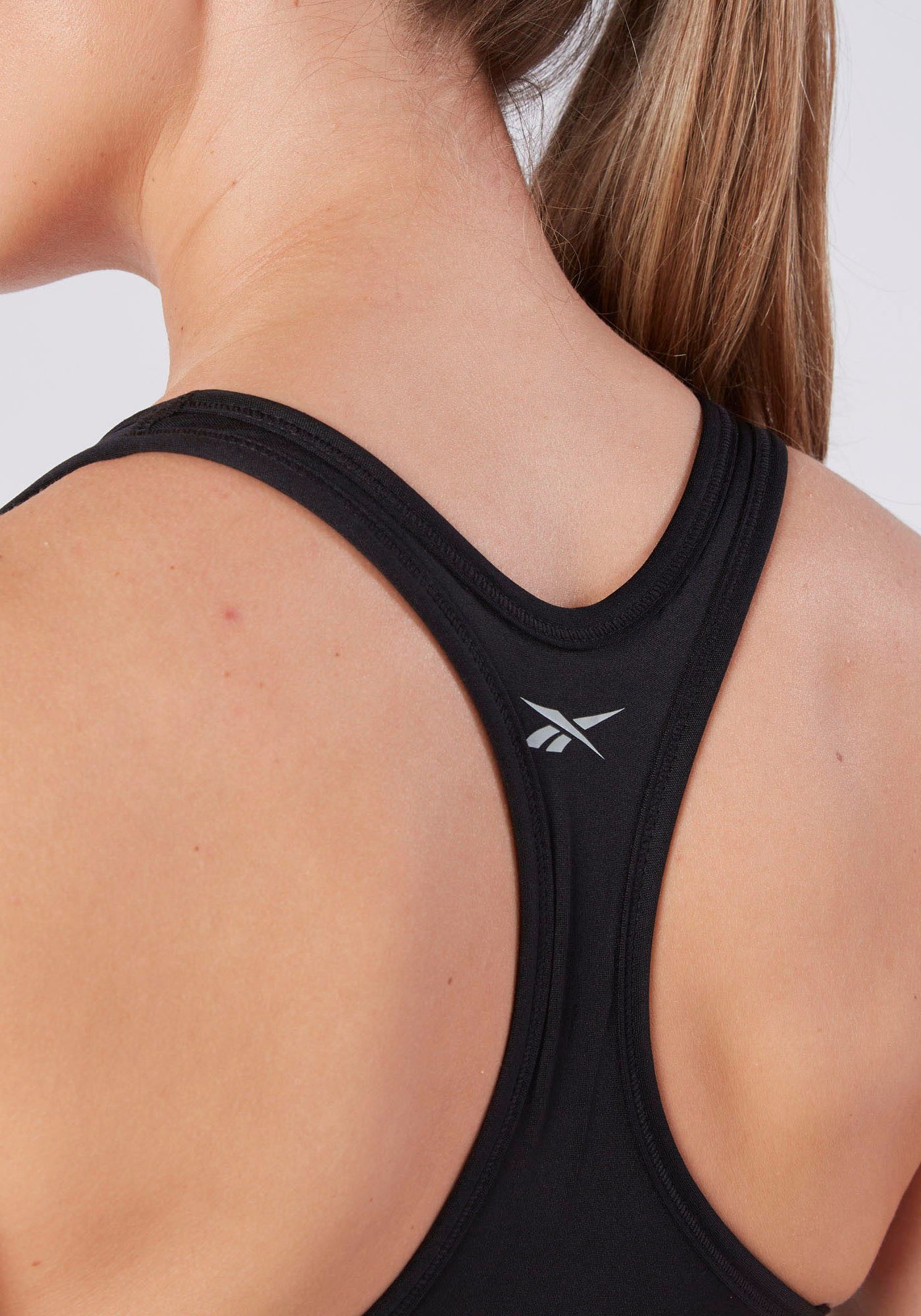 Reebok Bustier Steffi rekbare bh met logo-opdruk