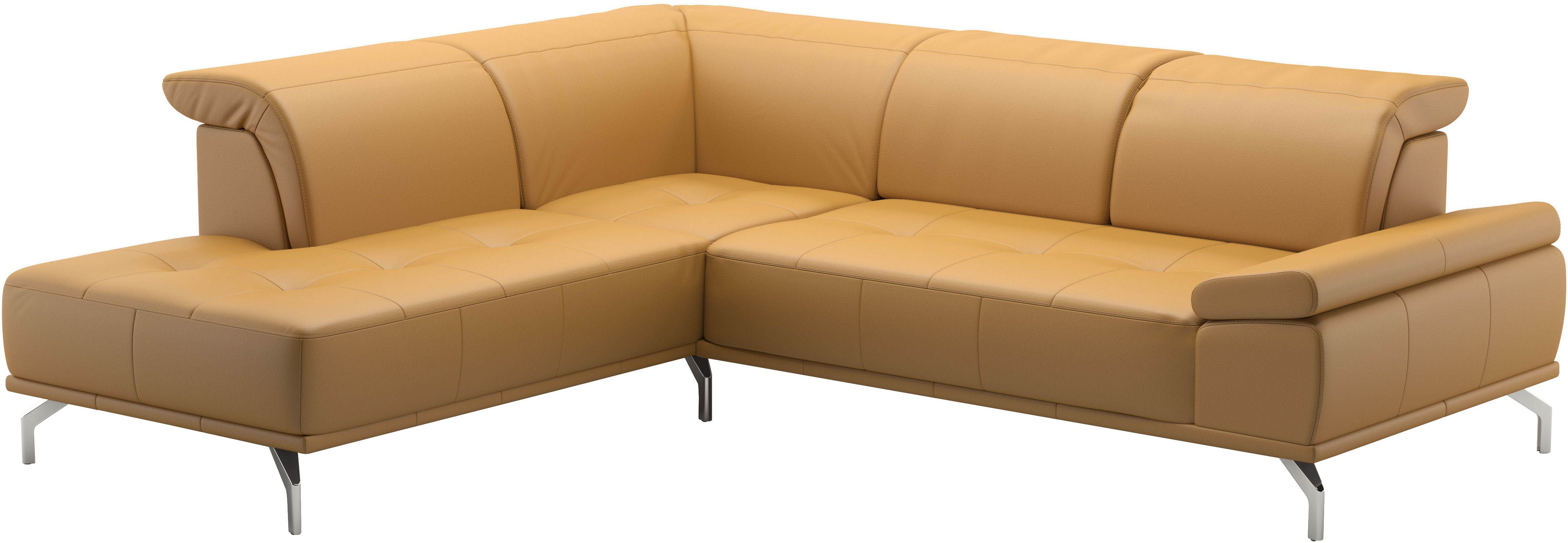 Places of Style Hoekbank Caluna Incl. zitdiepteverstelling, optioneel met hoofd- en armleuningverstelling