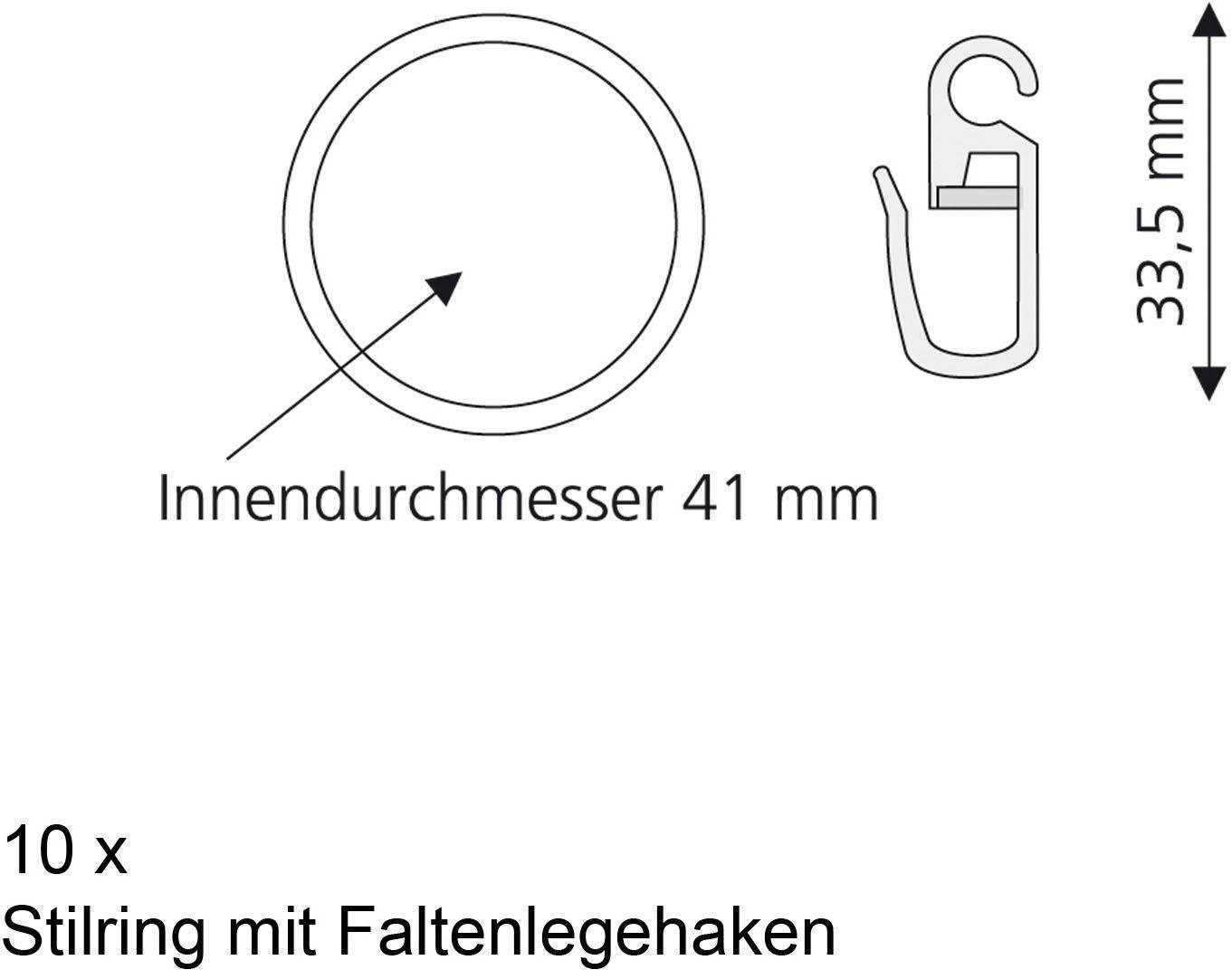 Liedeco Gordijnring voor gordijnroeden ø 28 mm (set, 10 stuks)